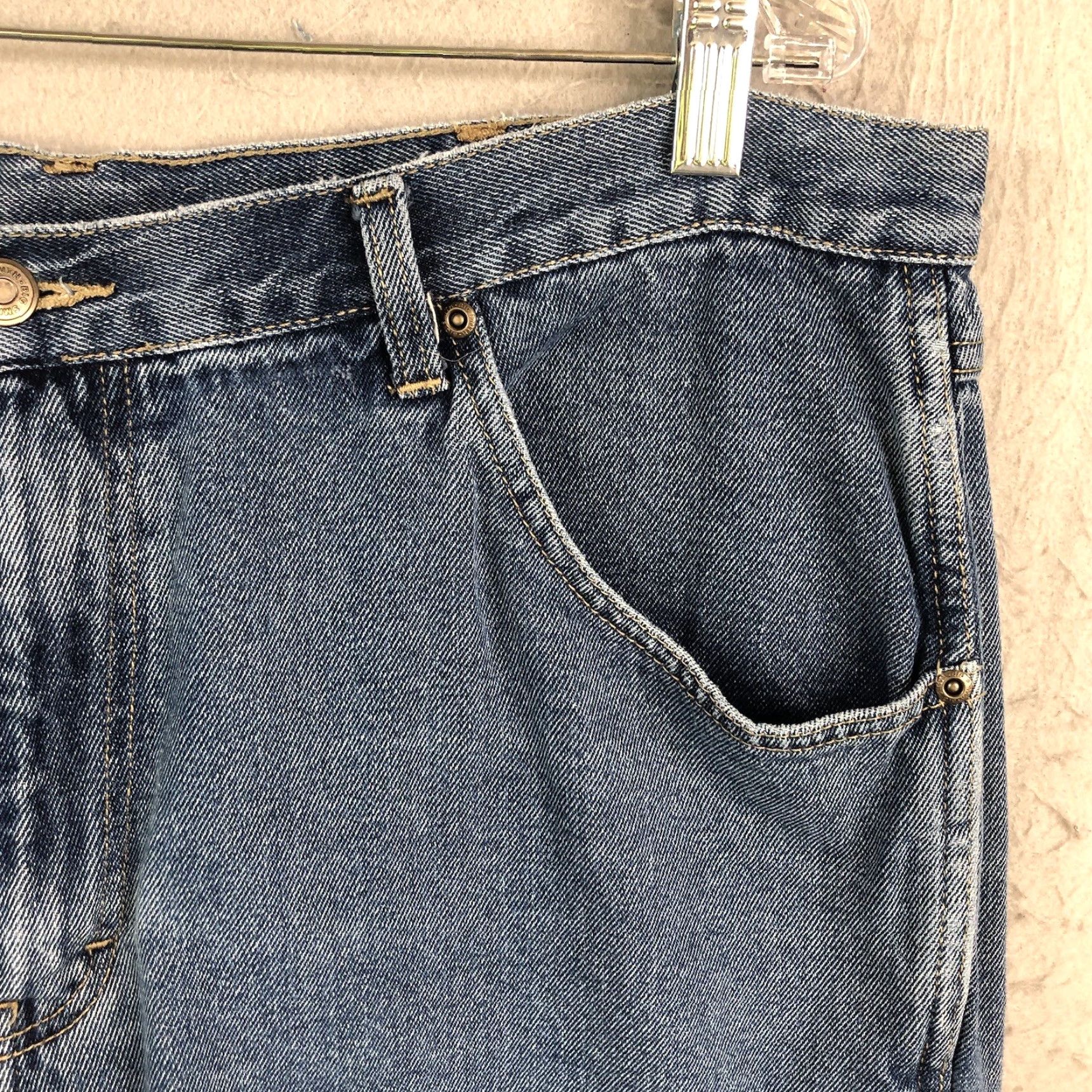 Vintage VINTAGE Big Smith Carpenter Jeans Shorts Mens 38 Blue Denim Jorts Utility Baggy Y2K 9in Inseam Casual Mens Size US 38 / EU 54 - 7 Thumbnail