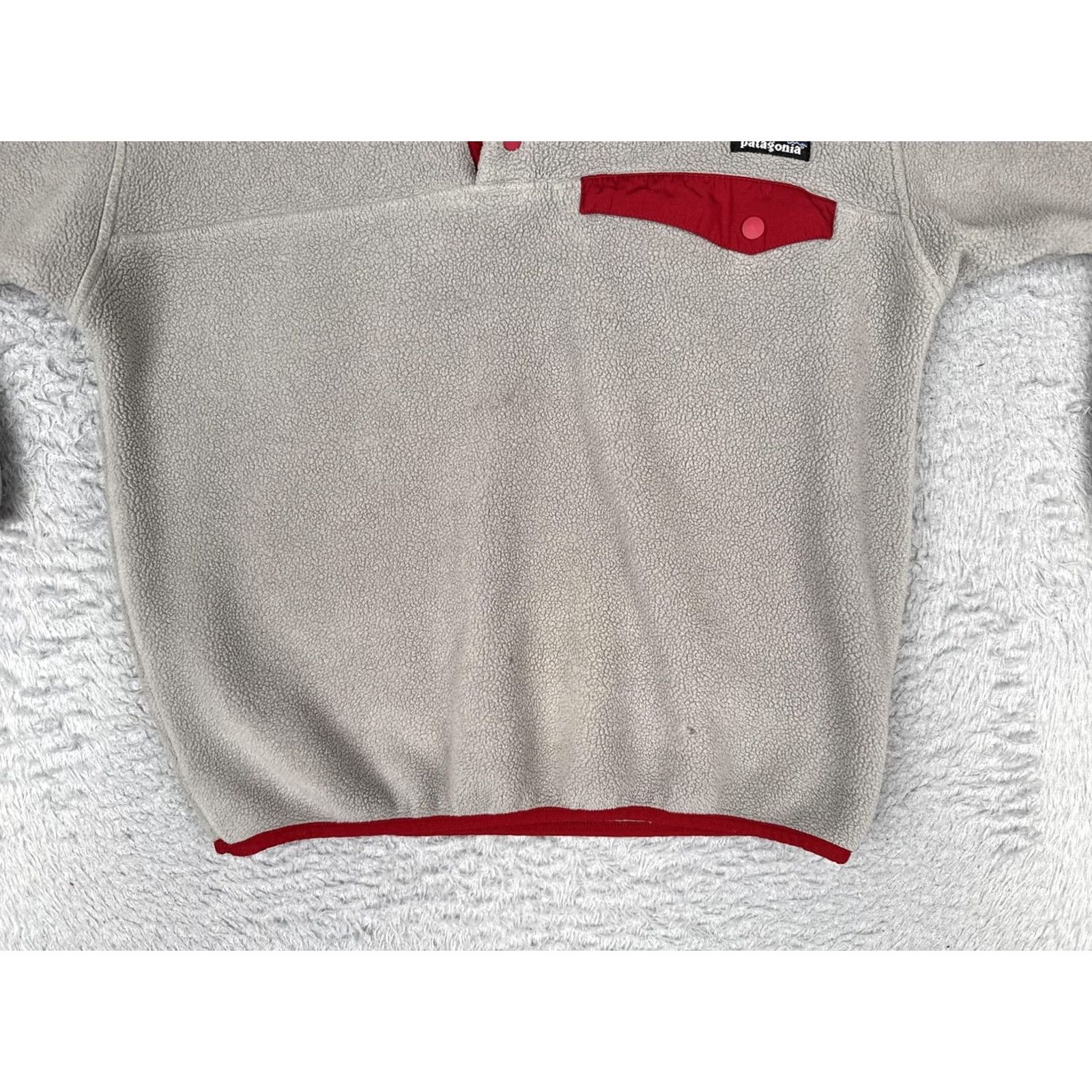Patagonia Patagonia Sweater Mens XS Gray Fleece Snap T Pullover Chest Pocket Red Trim Size US XS / EU 42 / 0 - 5 Thumbnail