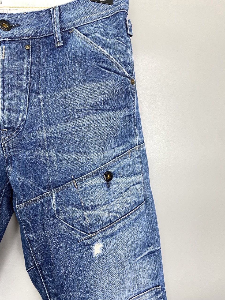 G-Star G-Star Raw 5620 Trail Tapered Distressed Denim Jeans Size US 31 - 5 Thumbnail
