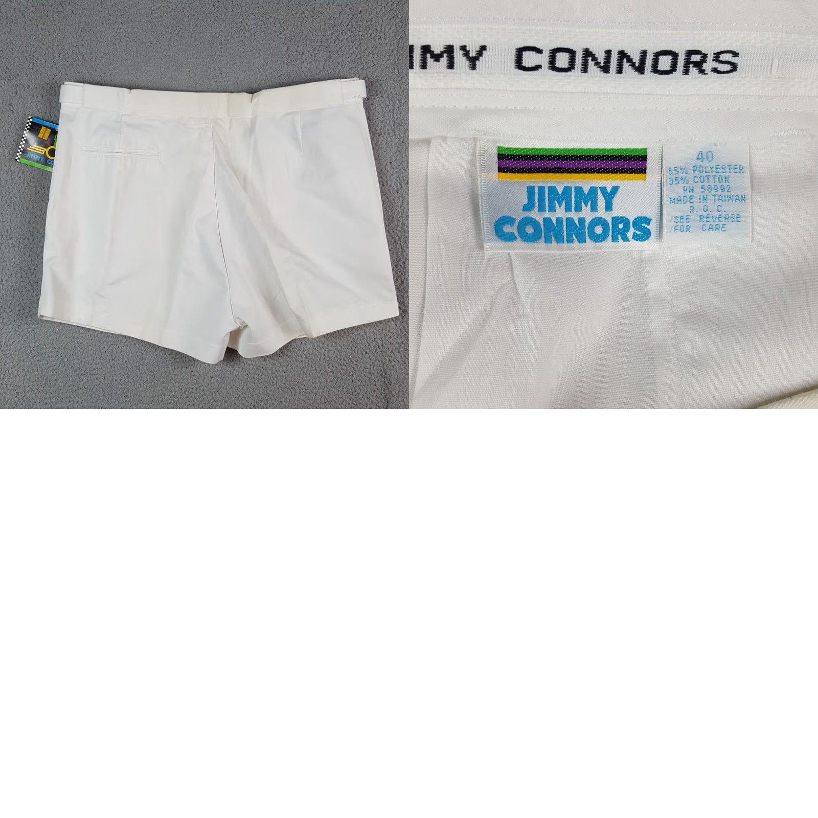 Vintage VINTAGE Jimmy Connors Men's Size 40 White Tennis Shorts Size US 40 / EU 56 - 8 Thumbnail