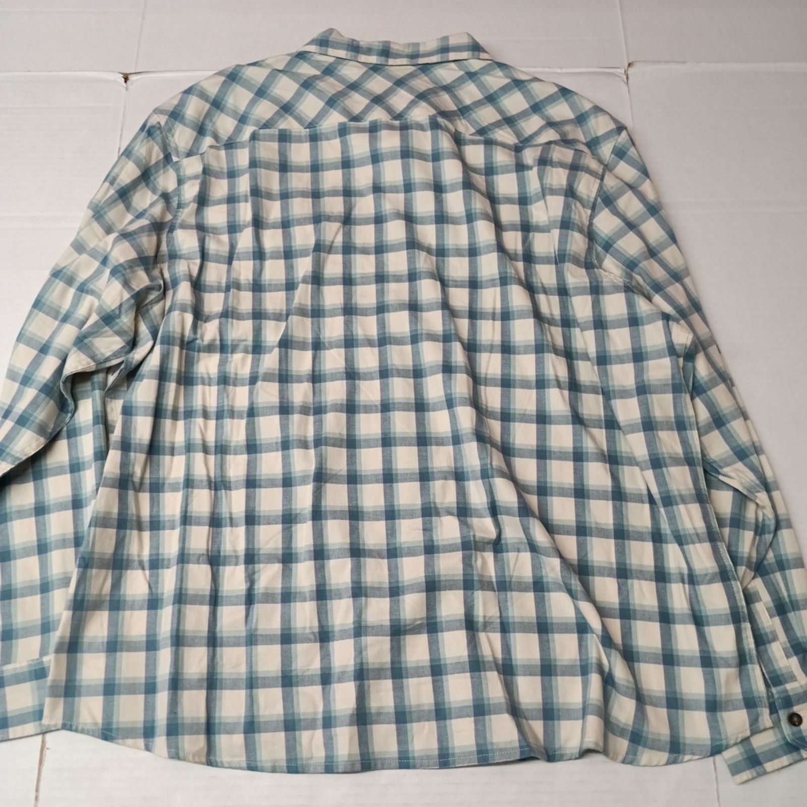 Wrangler Wrangler Cowboy Wash Twill Shirt Men's 3XL Nile Blue Checker Size US XXL / EU 58 / 5 - 8 Thumbnail