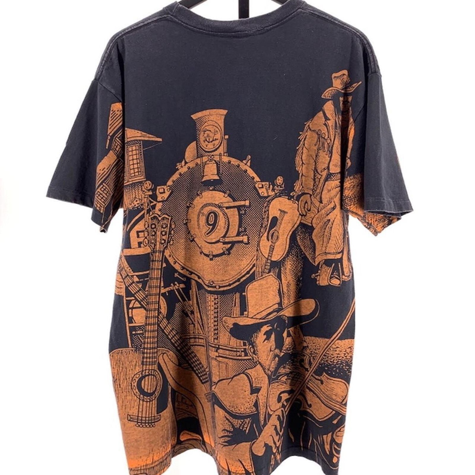 Vintage 90s Country & Western American AOP all over print tshirt Size US L / EU 52-54 / 3 - 2 Thumbnail