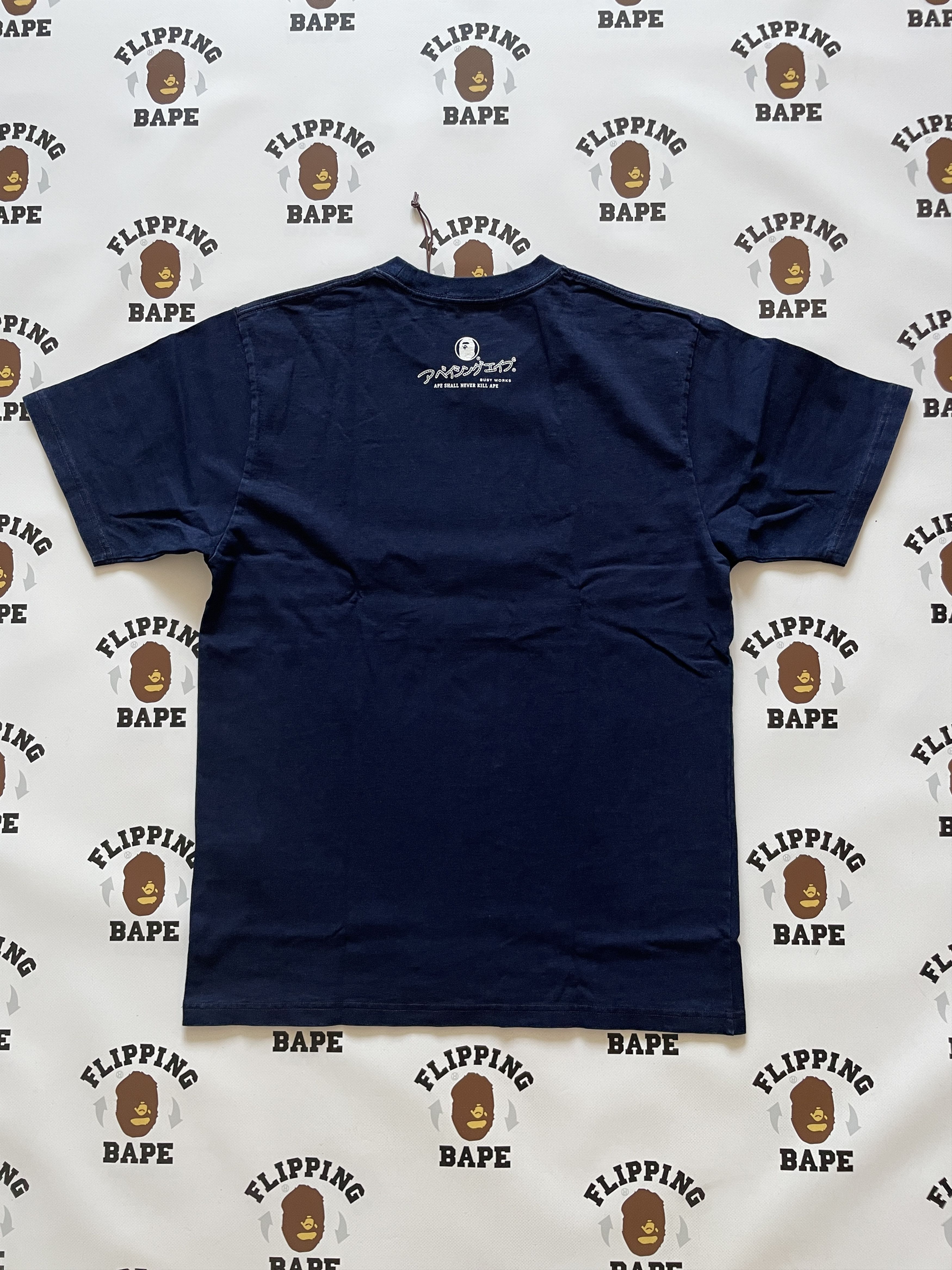 Bape BAPE APE HEAD INDIGO TEE Size US XL / EU 56 / 4 - 2 Thumbnail
