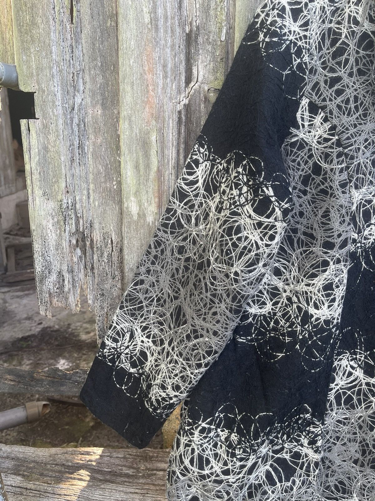 Other Avant-Garde Korean Art Coat Chaotic Thread Embroidery Size M / US 6-8 / IT 42-44 - 5 Thumbnail