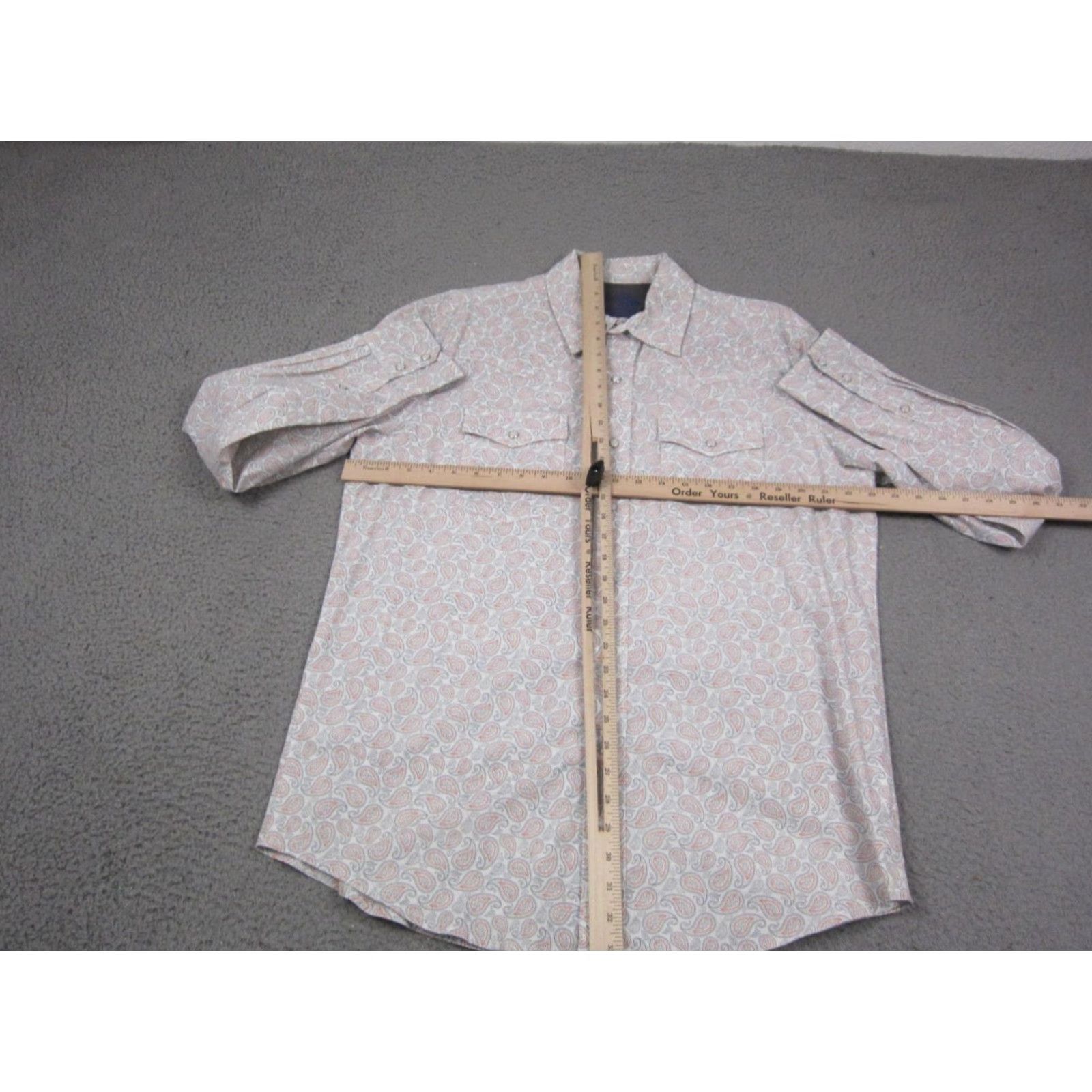 Wrangler Wrangler Shirt Mens L White Gray Paisley Snap Western Cowboy 20X Colorful Size US L / EU 52-54 / 3 - 5 Thumbnail