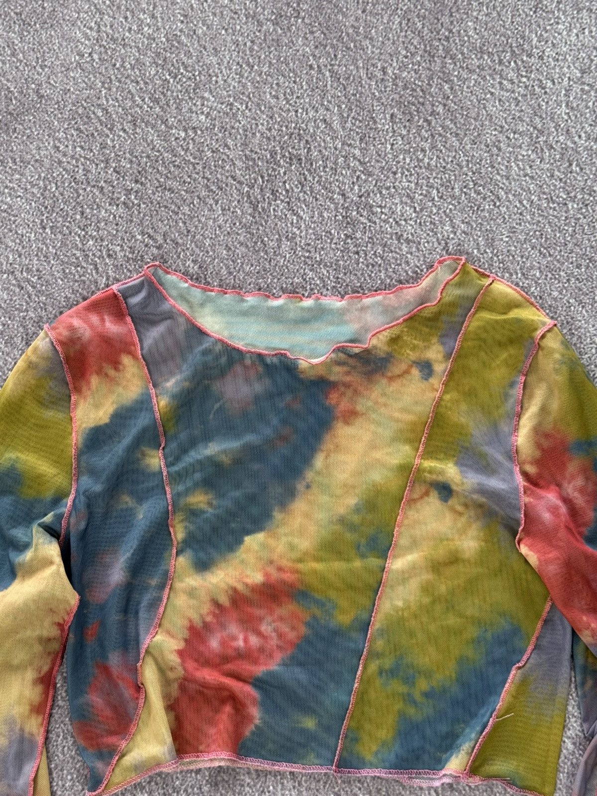 Japanese Brand Y2K Multicolour Glamour JPG Style Mesh Long Sleeve Size M / US 6-8 / IT 42-44 - 2 Thumbnail