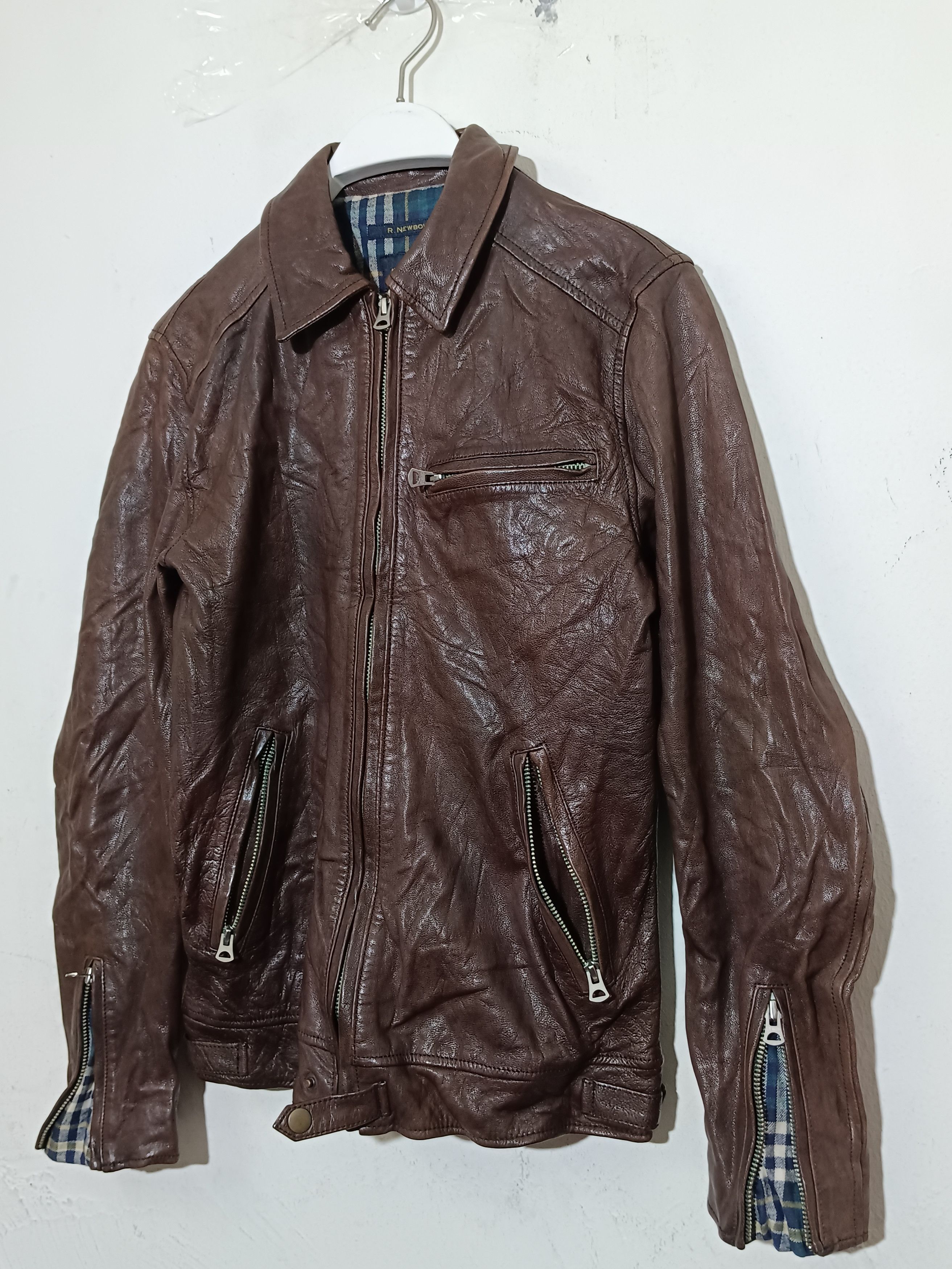 14th Addiction × KMRii × Le Grande Bleu (L.G.B.) Japanese Y2K Punk Leather Biker Jacket Paul Smith Size US M / EU 48-50 / 2 - 2 Thumbnail