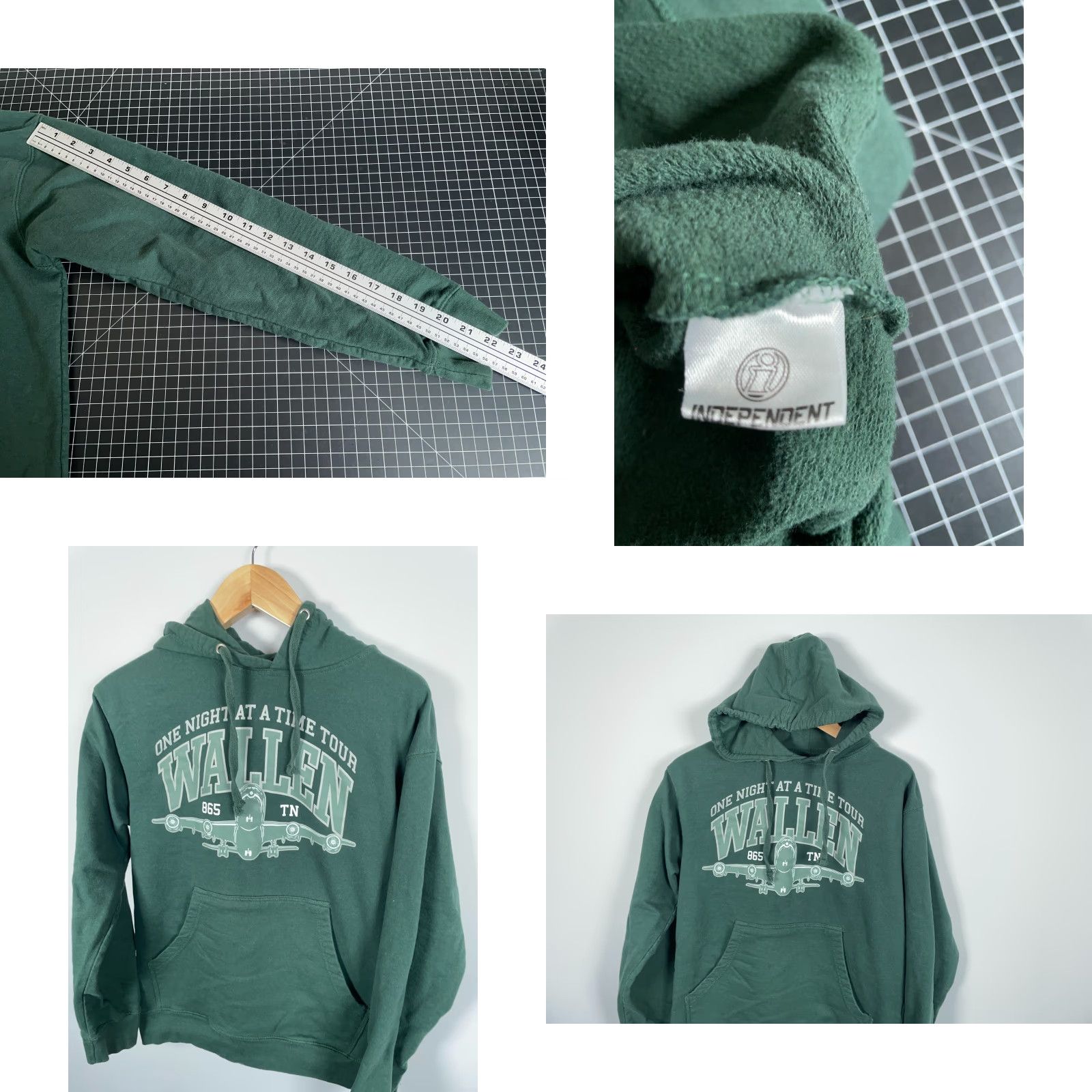 Vintage Morgan Wallen Hoodie Adult Medium One Night at Time Official Tour Sweatshirt Size US M / EU 48-50 / 2 - 8 Thumbnail