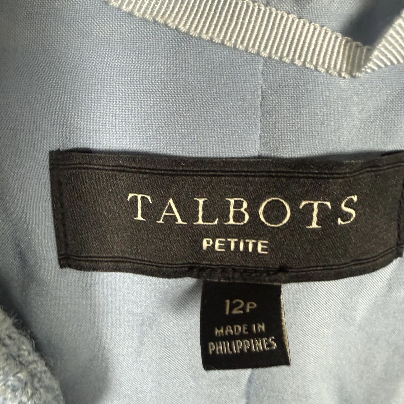 Talbots Talbots Blazer Jacket Womens 12P Wool Viscose Blue Gray Buttoned Petite 12P Women’s NWOT Size XL / US 12-14 / IT 48-50 - 2 Thumbnail