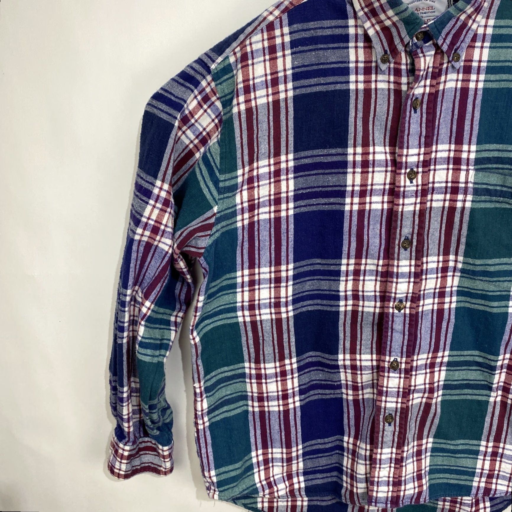 American Eagle Outfitters AMERICAN EAGLE Rugged Tradition Plaid Flannel Shirt M Button Long Sleeve Blue 100% Cotton Casual Outdoors Mens College Size US M / EU 48-50 / 2 - 3 Thumbnail