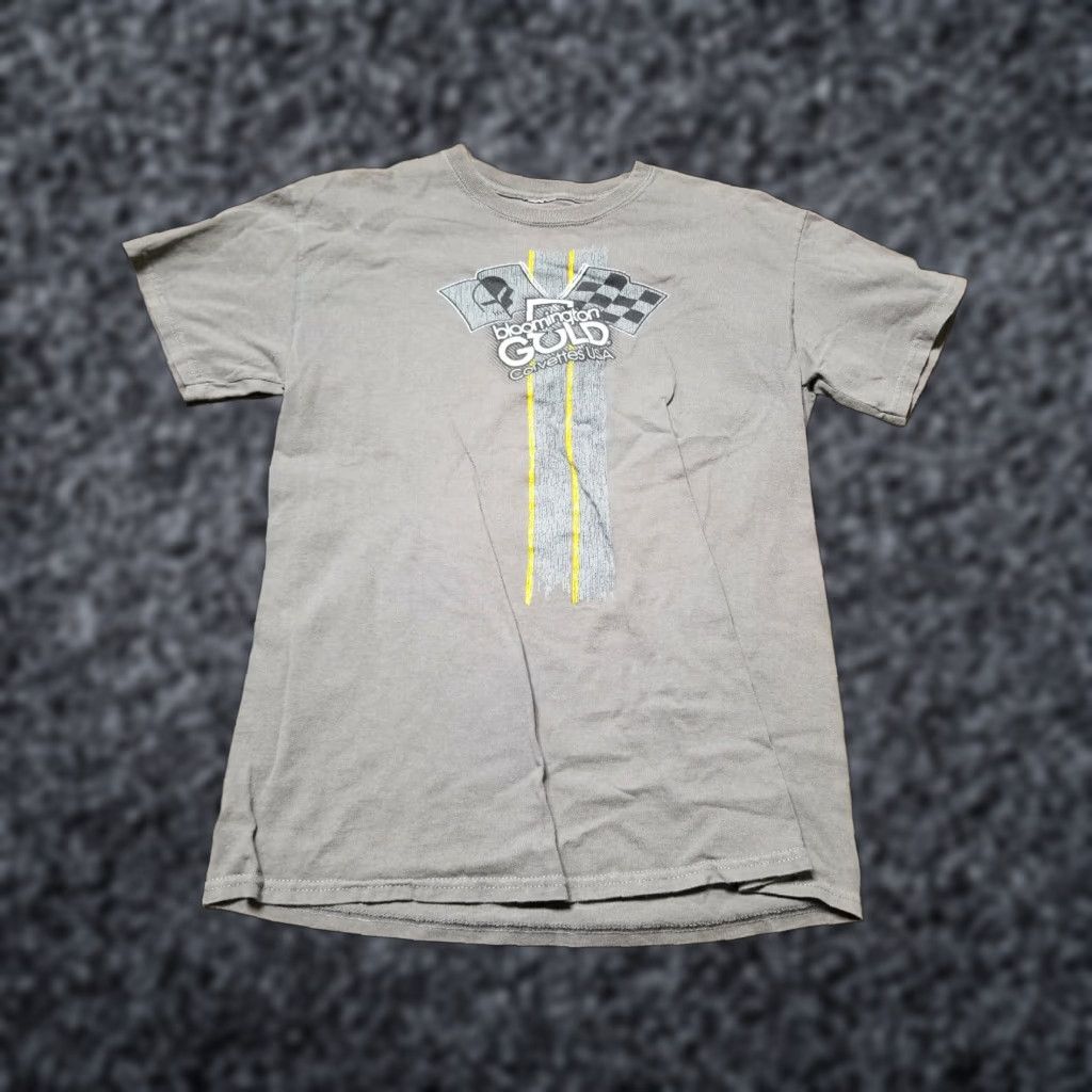 Etro VINTAGE Chevy Corvette T-Shirt Men M Bloomington Gold USA Short Sleeve Crew Neck Gray 100% Cotton Double-Sided Size US M / EU 48-50 / 2 - 1 Thumbnail