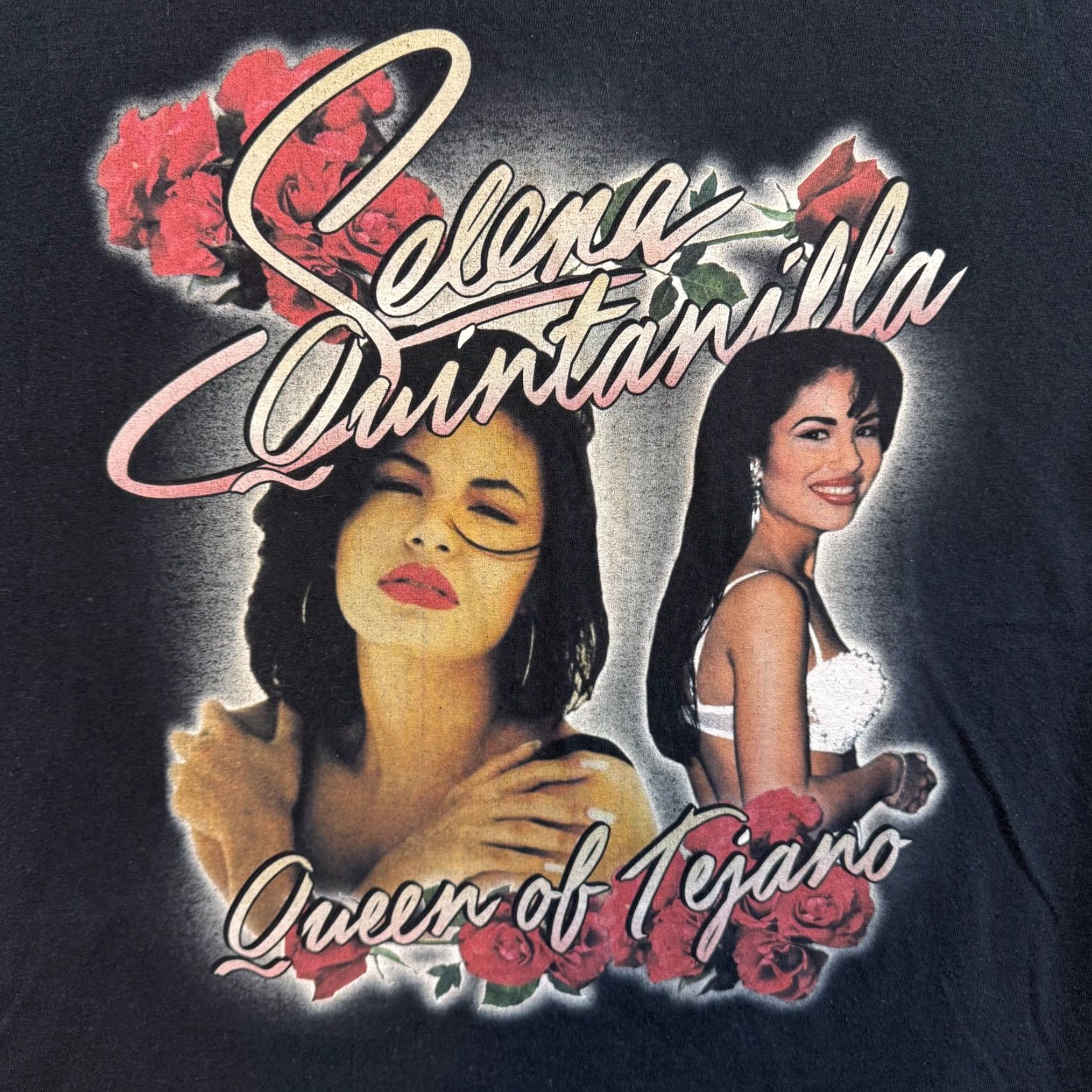 Vintage Selena Quintanilla T-Shirt Large Queen of Tejano Black Graphic Reprint, Unbranded, Short Sleeve Crew Neck, Cotton, Regular Fit, Mens L Size US L / EU 52-54 / 3 - 3 Thumbnail