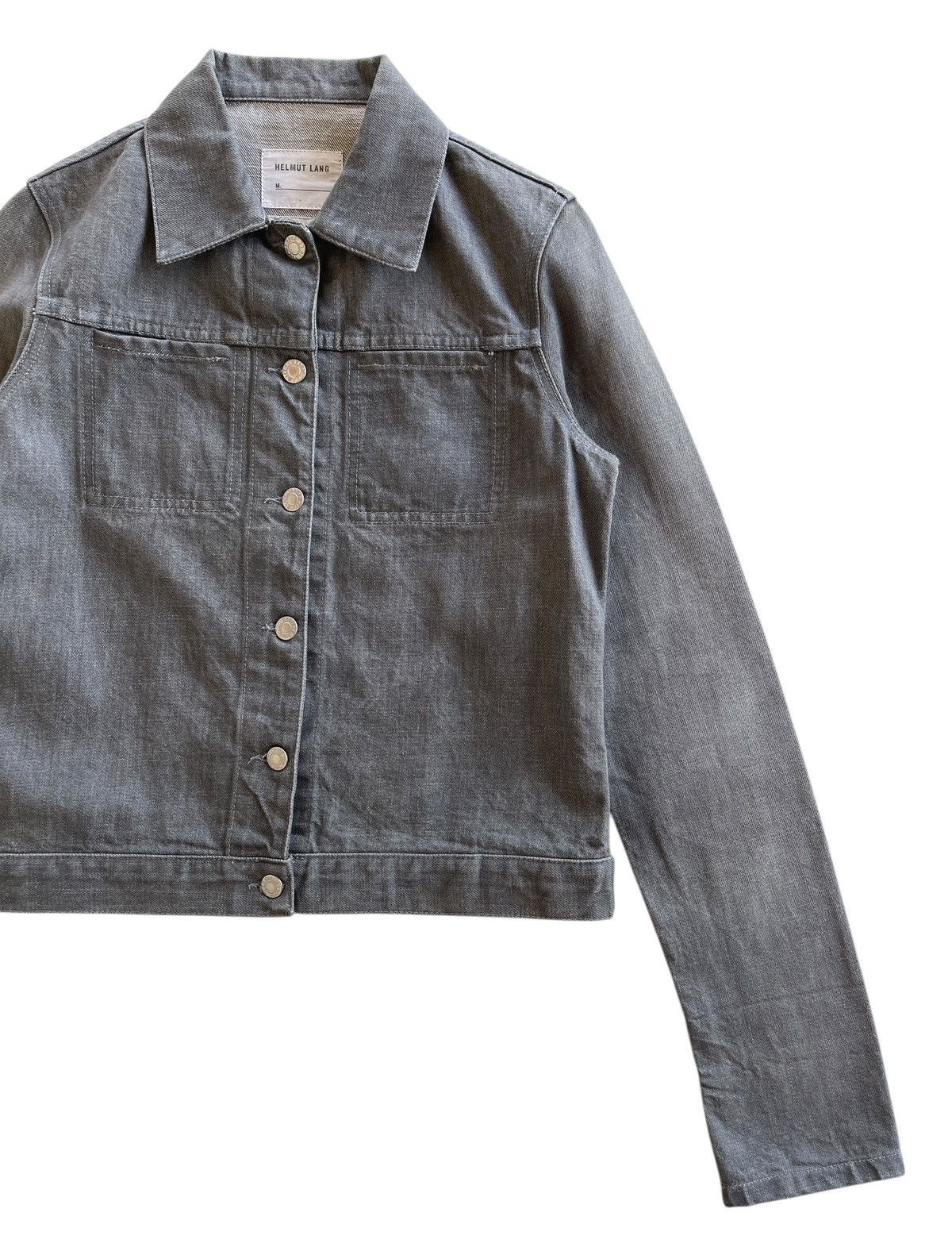 Helmut Lang SS2004 Helmut Lang Slim 2 Pocket Turn Up Denim Jacket Size S / US 4 / IT 40 - 3 Thumbnail