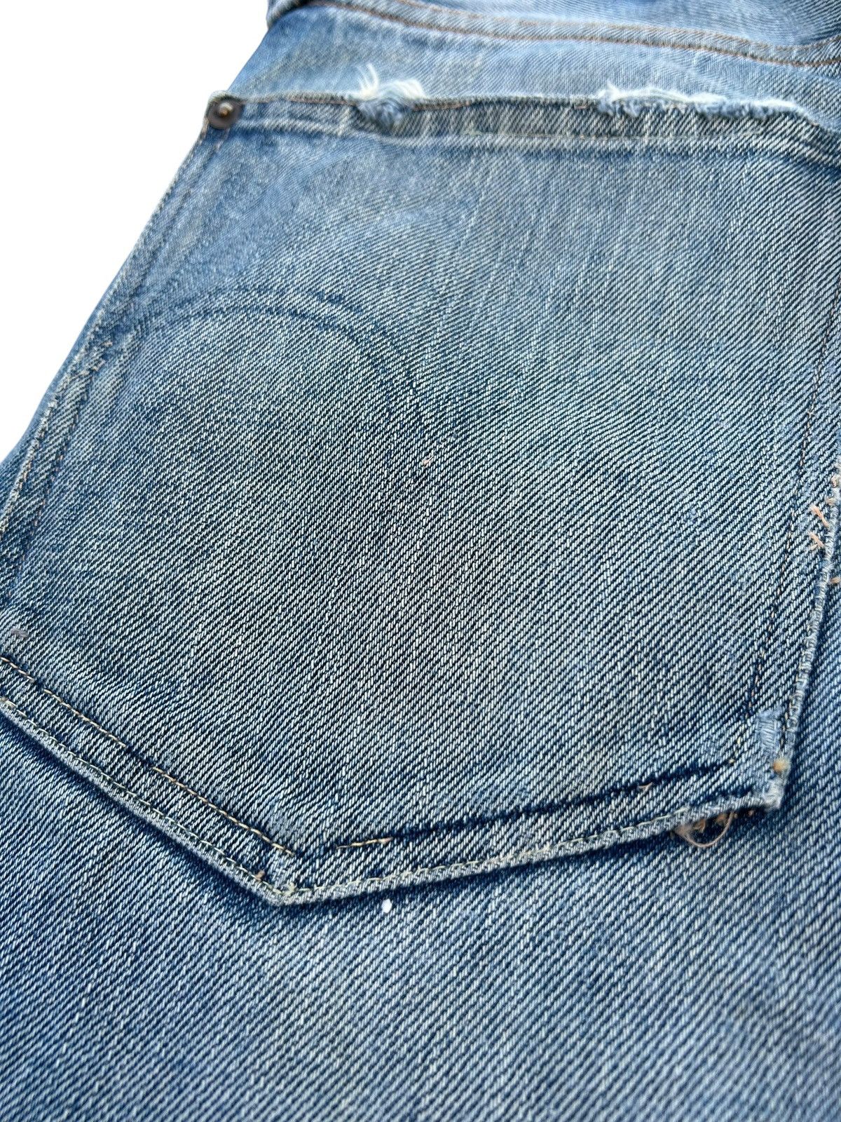 Kapital Vintage Levis Big E Selvedge Buckle Back Thrashed Denim Jean Size US 30 / EU 46 - 15 Thumbnail