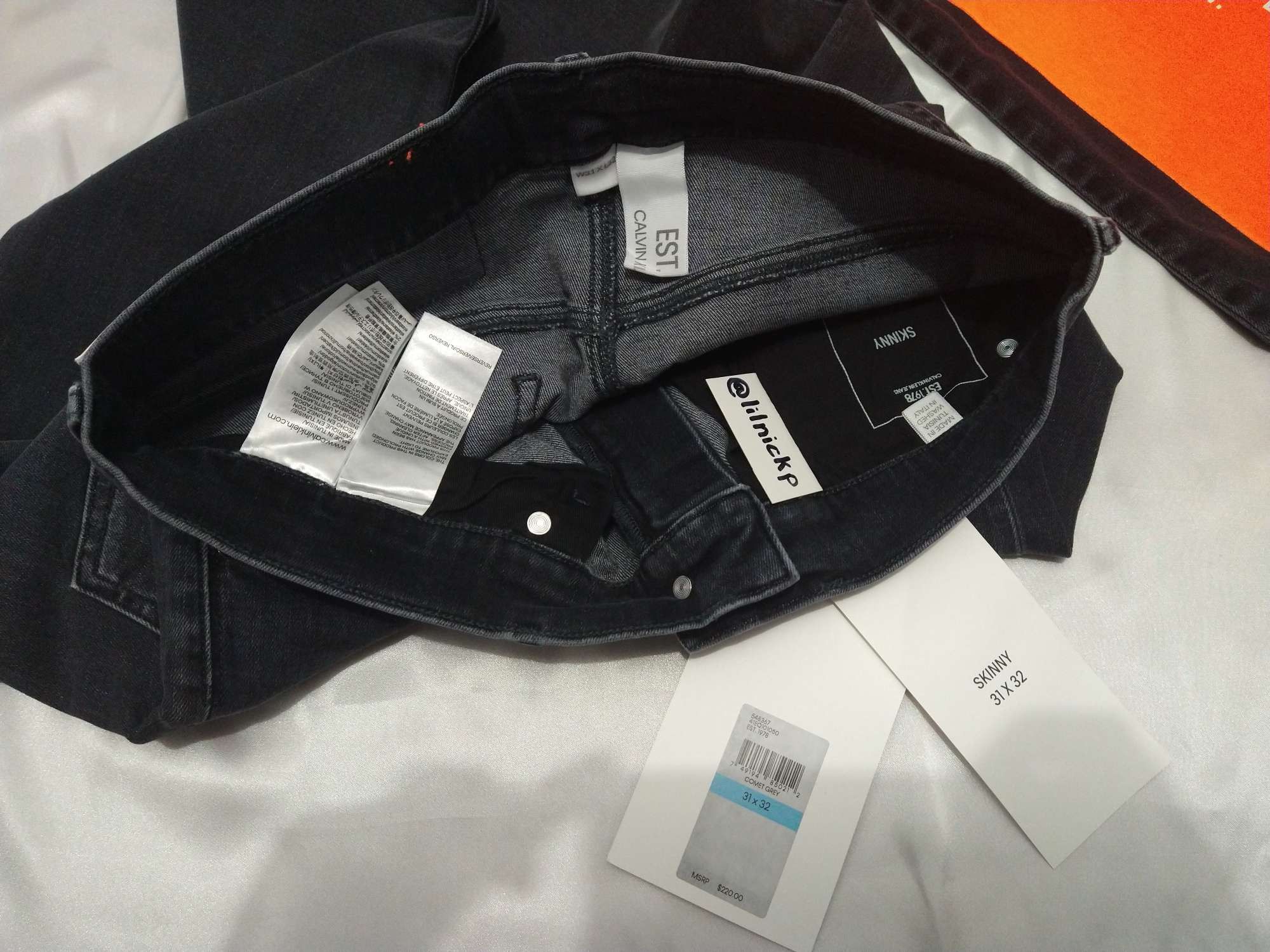 Calvin Klein 205W39NYC EST. 1978 Skinny Leg Comet Grey Jeans Size US 31 - 4 Thumbnail