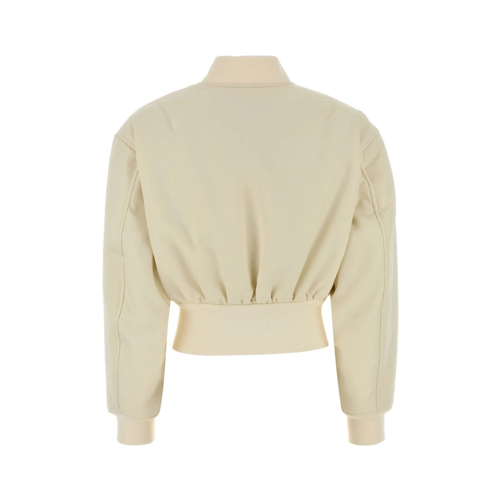 Balenciaga BALENCIAGA Ivory Polyester Bomber Jacket New & Authentic (Wo Size M / US 6-8 / IT 42-44 - 2 Thumbnail