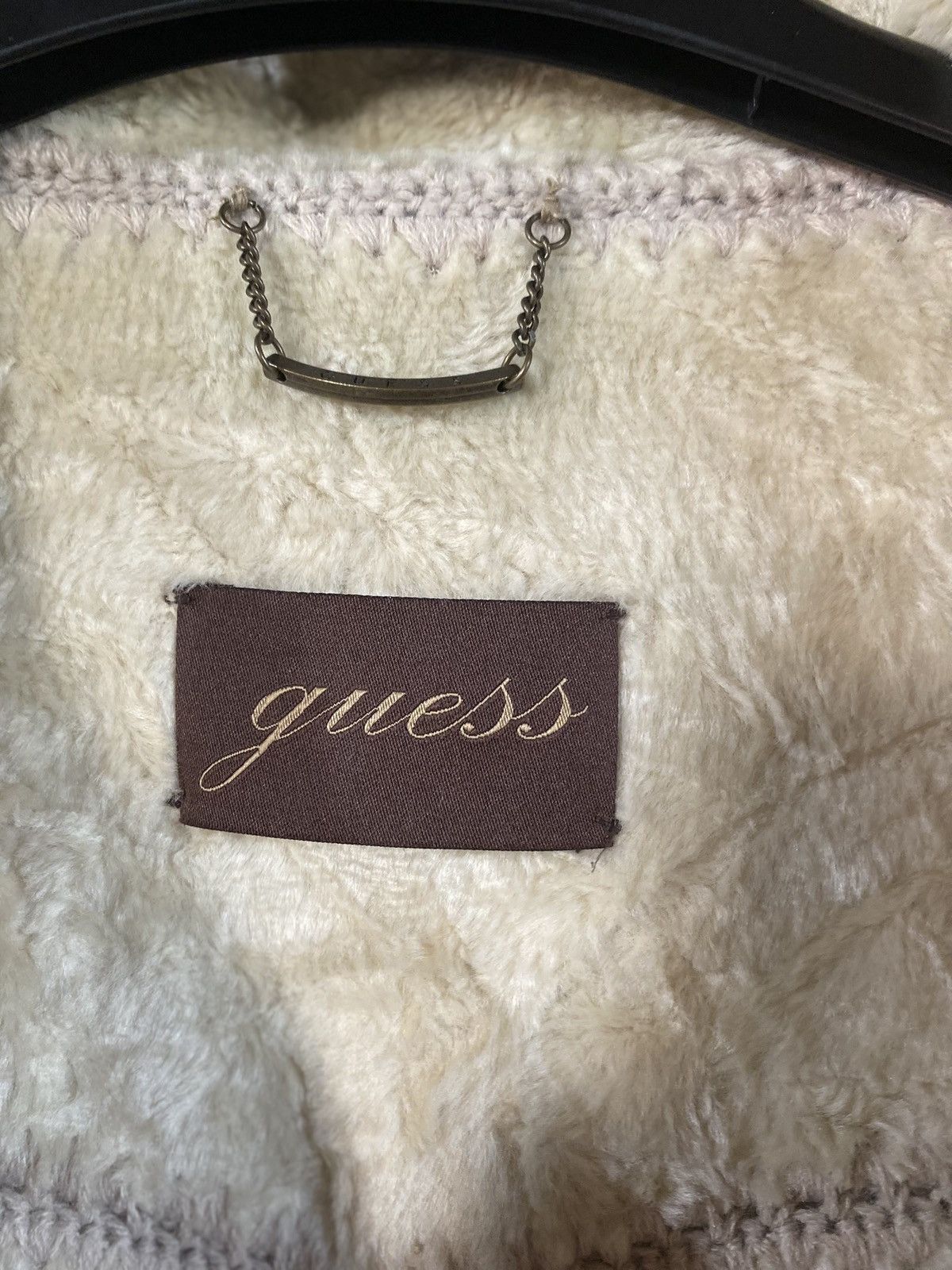 Guess Guess Jacket Medium Beige Leather Women’s Coat Faux Fur Size M / US 6-8 / IT 42-44 - 5 Thumbnail