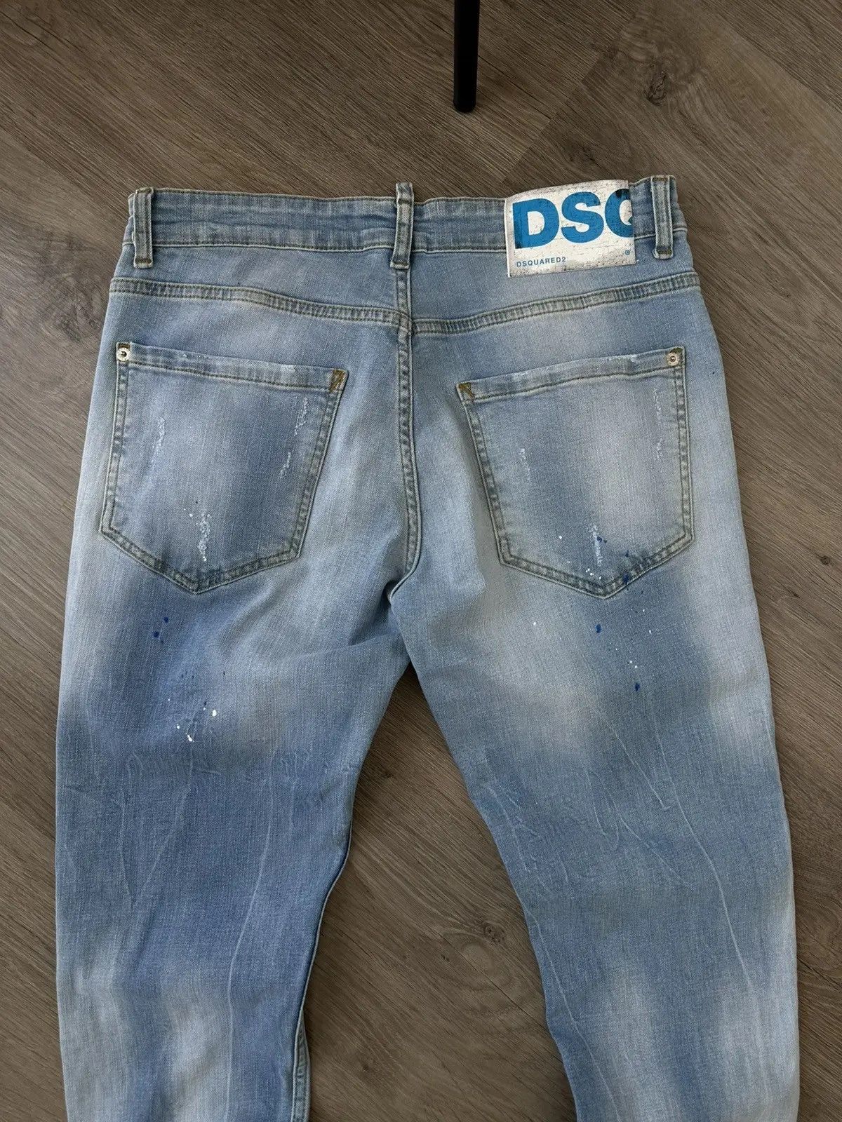 Dsquared2 Vintage Japanese Denim Blue Faded Dsquared Mens Pants Size US 30 / EU 46 - 13 Thumbnail