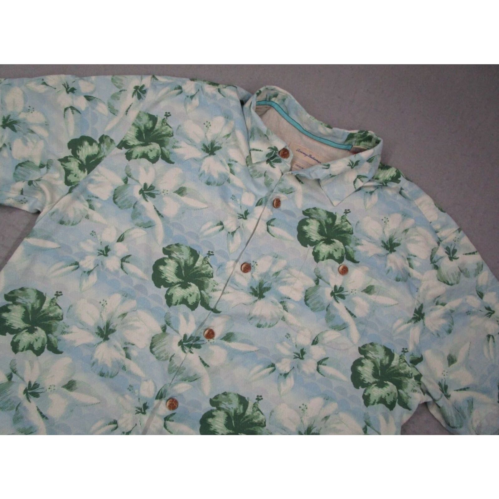 Tommy Bahama VINTAGE Tommy Bahama Shirt Mens Hawaiian Short Sleeve 2XL Blue Floral Silk Summer Beach Size US XXL / EU 58 / 5 - 2 Thumbnail