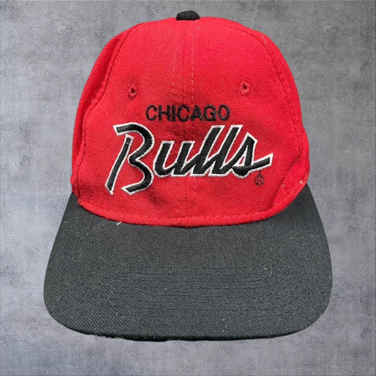 Vintage Sports Specialties Rare NBA Chicago Bulls Plan Logo 2024 Green Brim SnapBack