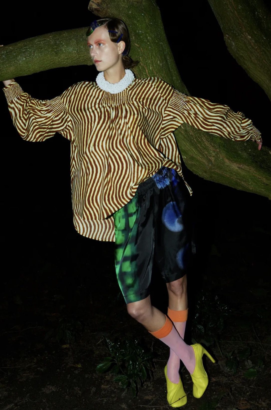 Dries Van Noten Dries Van Noten SS21 Len Lye Printed Romper w/ Apron Skirt Size 26" / US 2 / IT 38 - 23 Thumbnail