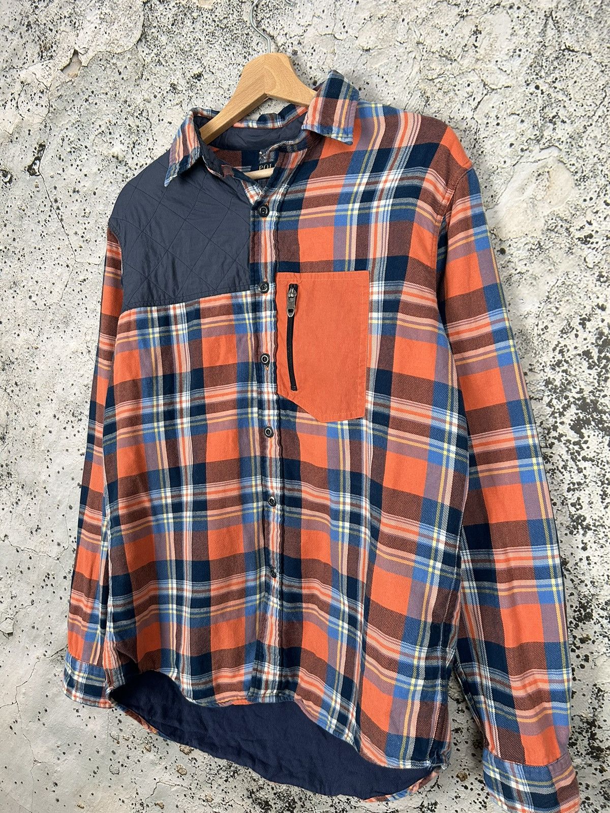 Polo Ralph Lauren Vintage Polo Ralph Lauren Orange Checkerd Shirt Button Ups Size US M / EU 48-50 / 2 - 2 Thumbnail