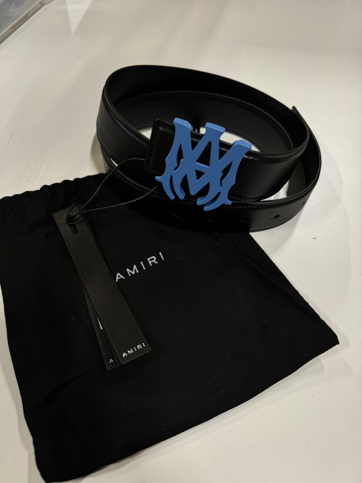 Amiri Amiri MA Buckle Leather Belt NEW 550$ Size 36 - 3 Thumbnail