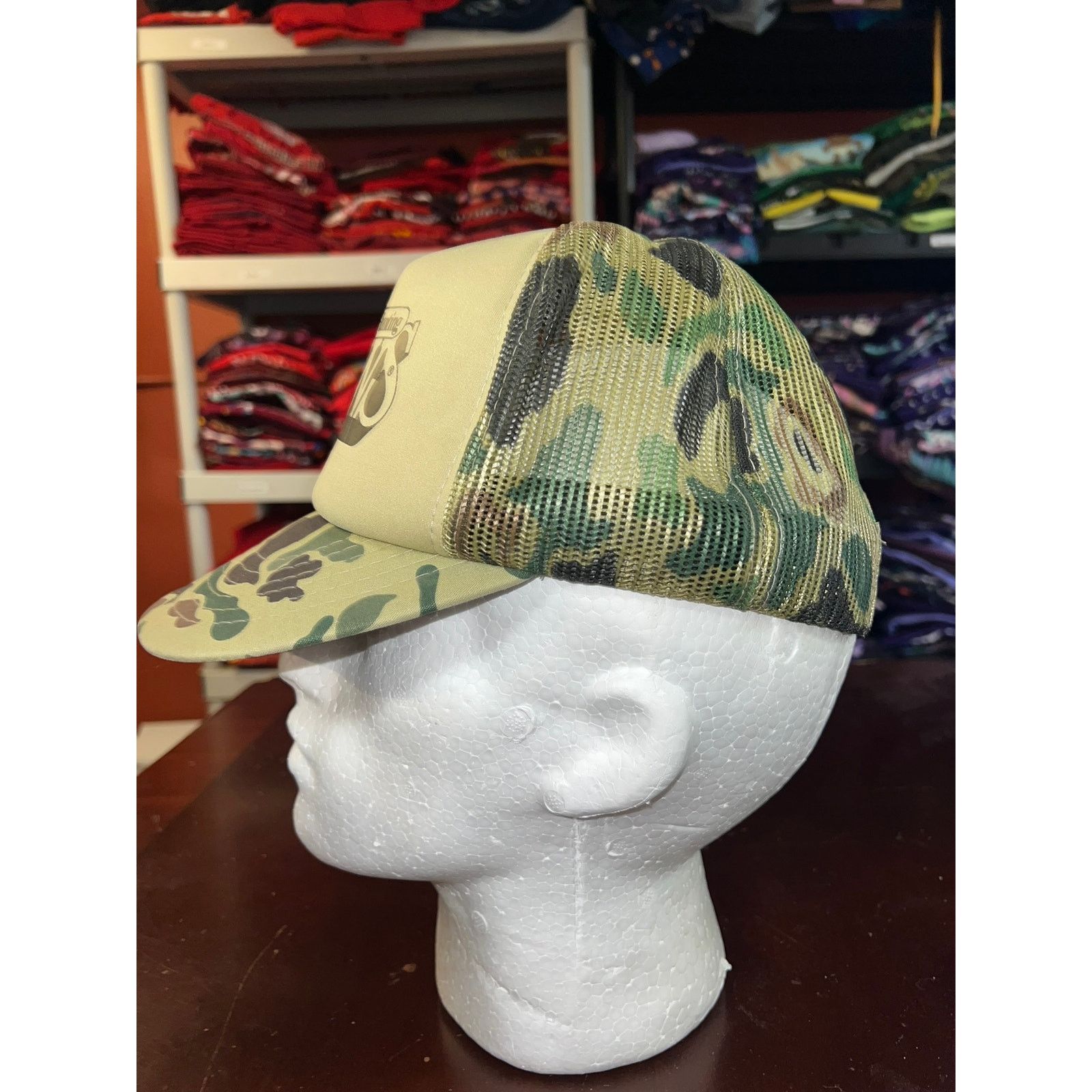 Vintage Vintage Camo Hat Fishing Hunting News Hunt Trucker Snapback Size ONE SIZE - 3 Thumbnail