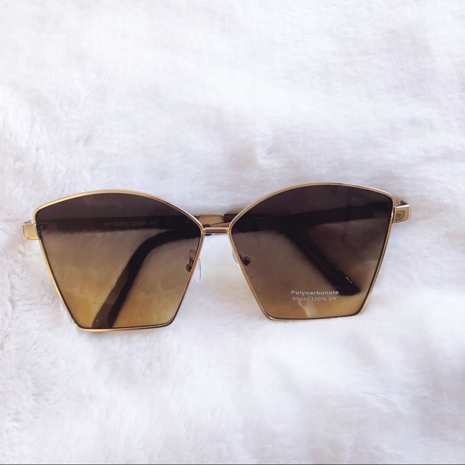Other Aubrey Brown Gradient Vintage Oversized Sunglasses Size ONE SIZE - 1 Thumbnail