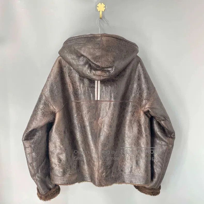 Rick Owens Rick Owens Brown Reversible Leather Jacket. Size US L / EU 52-54 / 3 - 5 Thumbnail