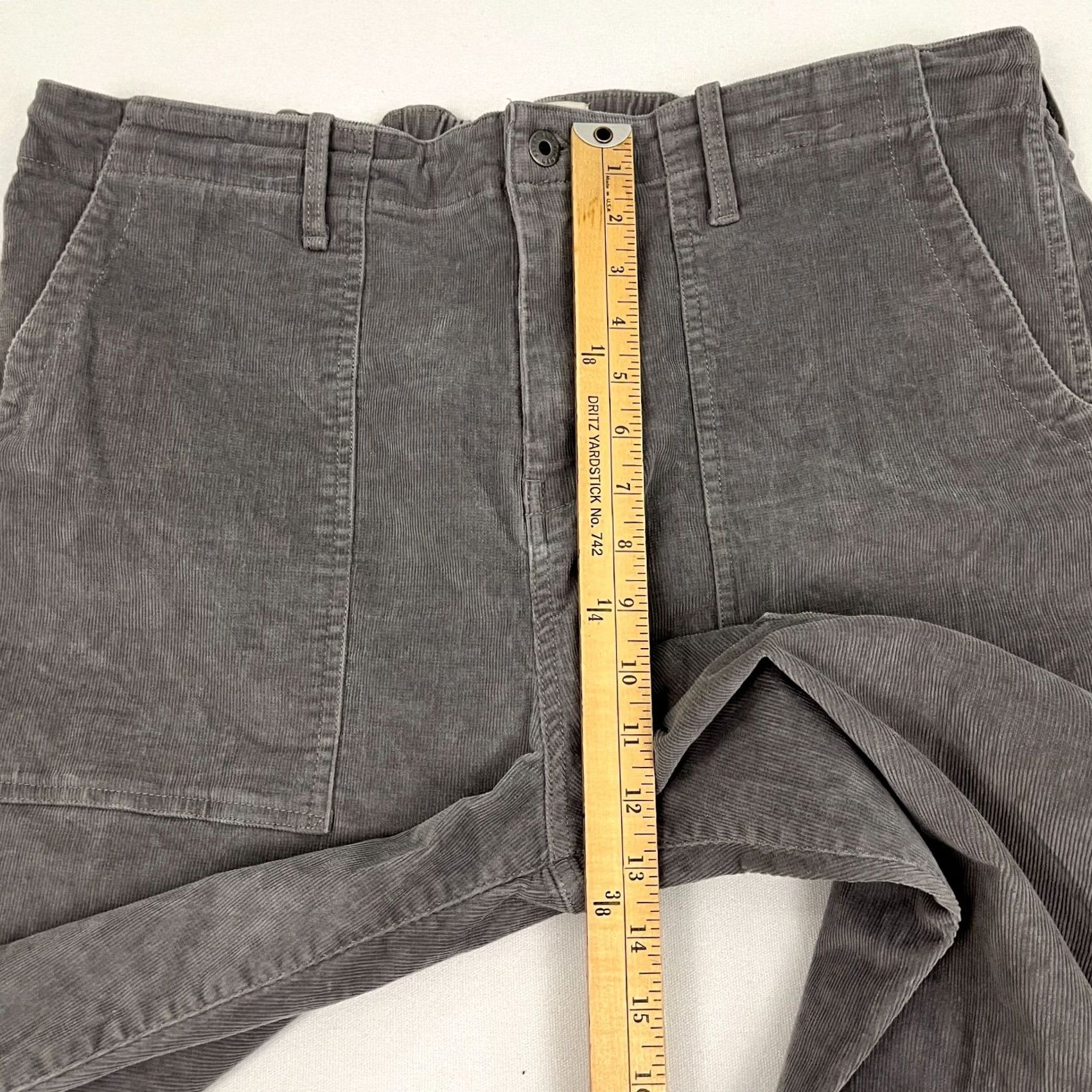 Vintage Flint & Tinder Fatigue Pants Mens 38 x 29 Gray Corduroy Chino Straight 5-Pocket Denim? Size US 38 / EU 54 - 5 Thumbnail