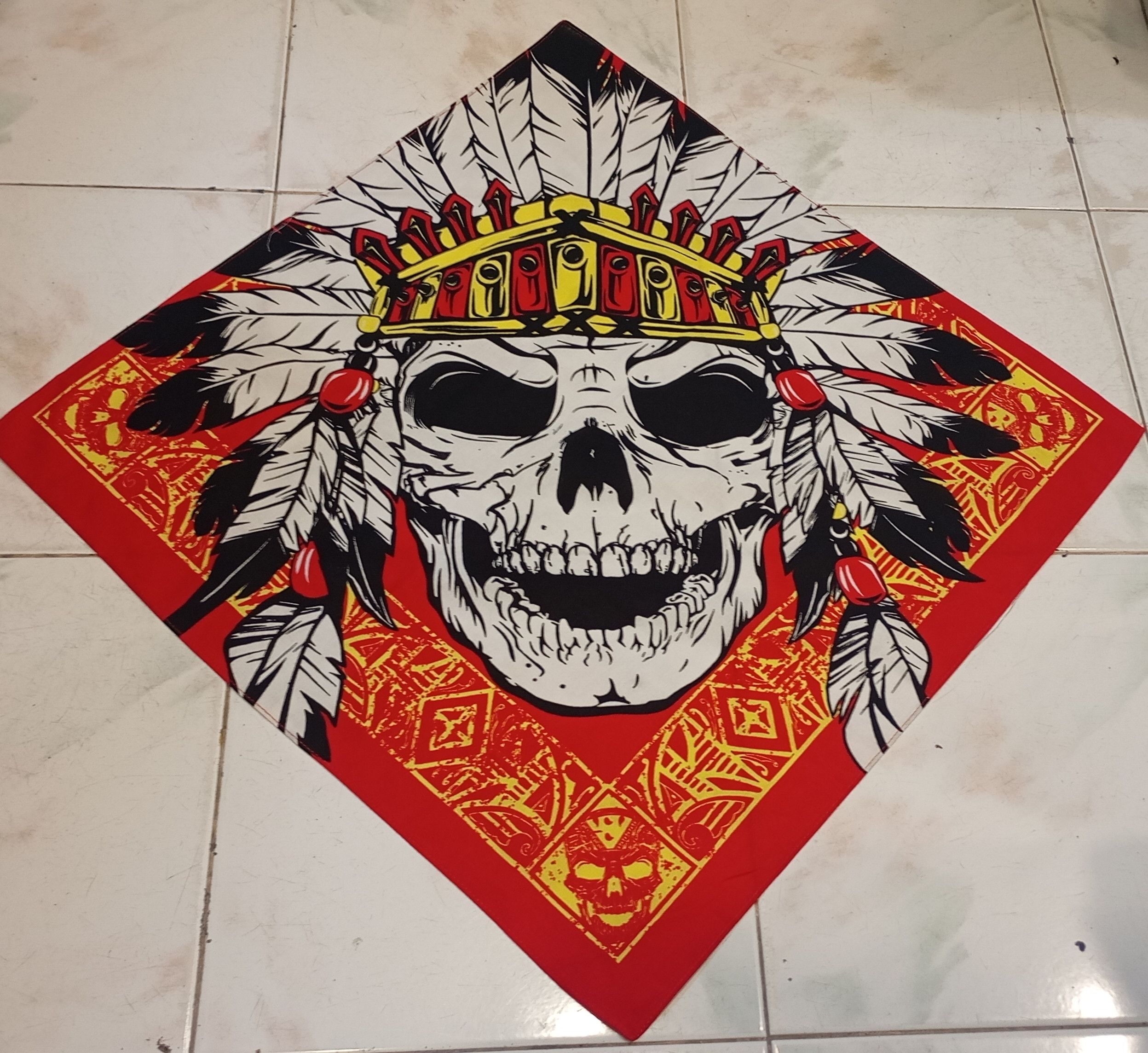 Band Tees Skulls Bandana Handkerchief Size ONE SIZE - 1 Thumbnail