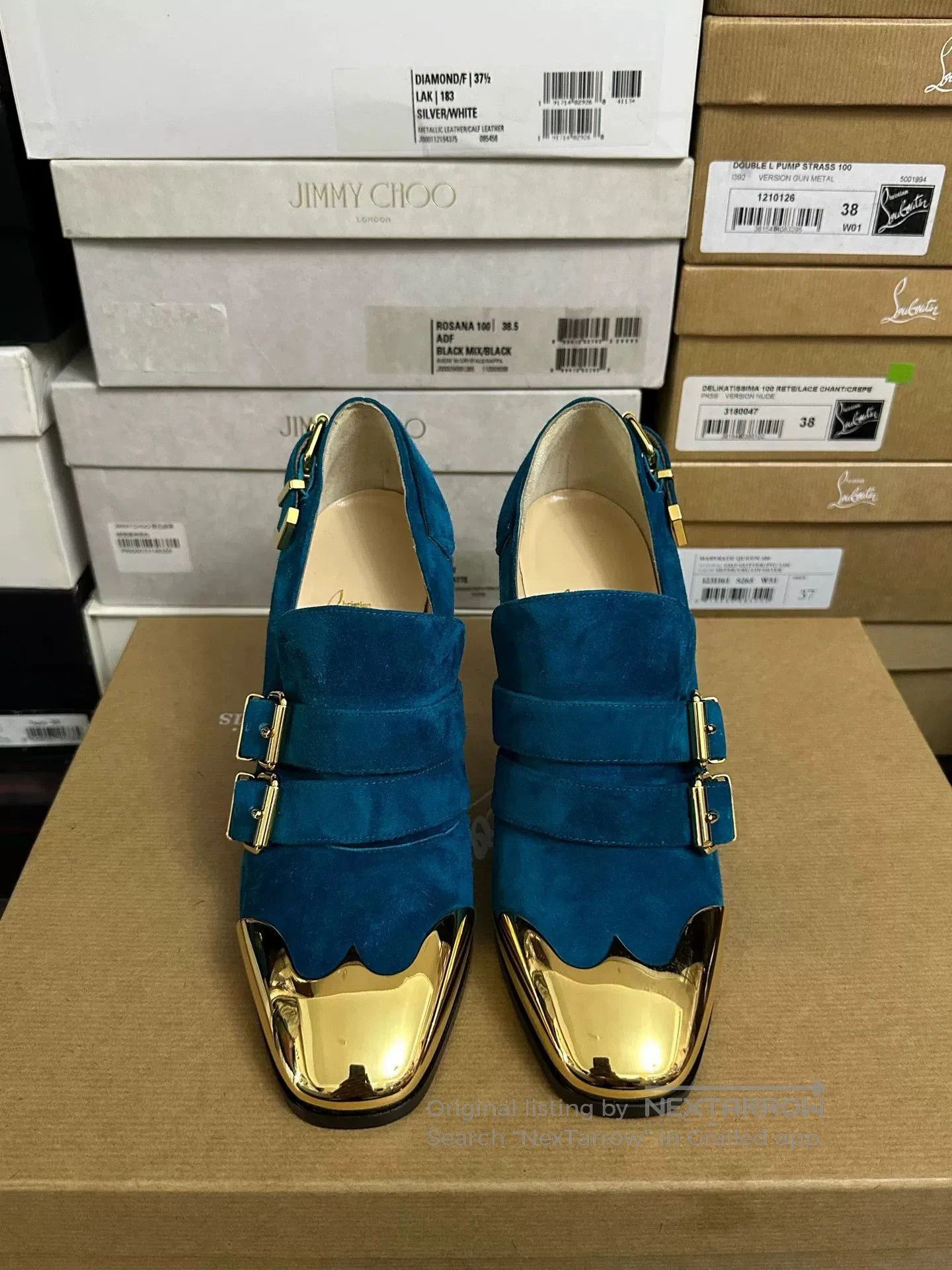 Christian Louboutin Christian Louboutin Blue High Heels Size 38. Size US 7 / IT 37 - 2 Thumbnail