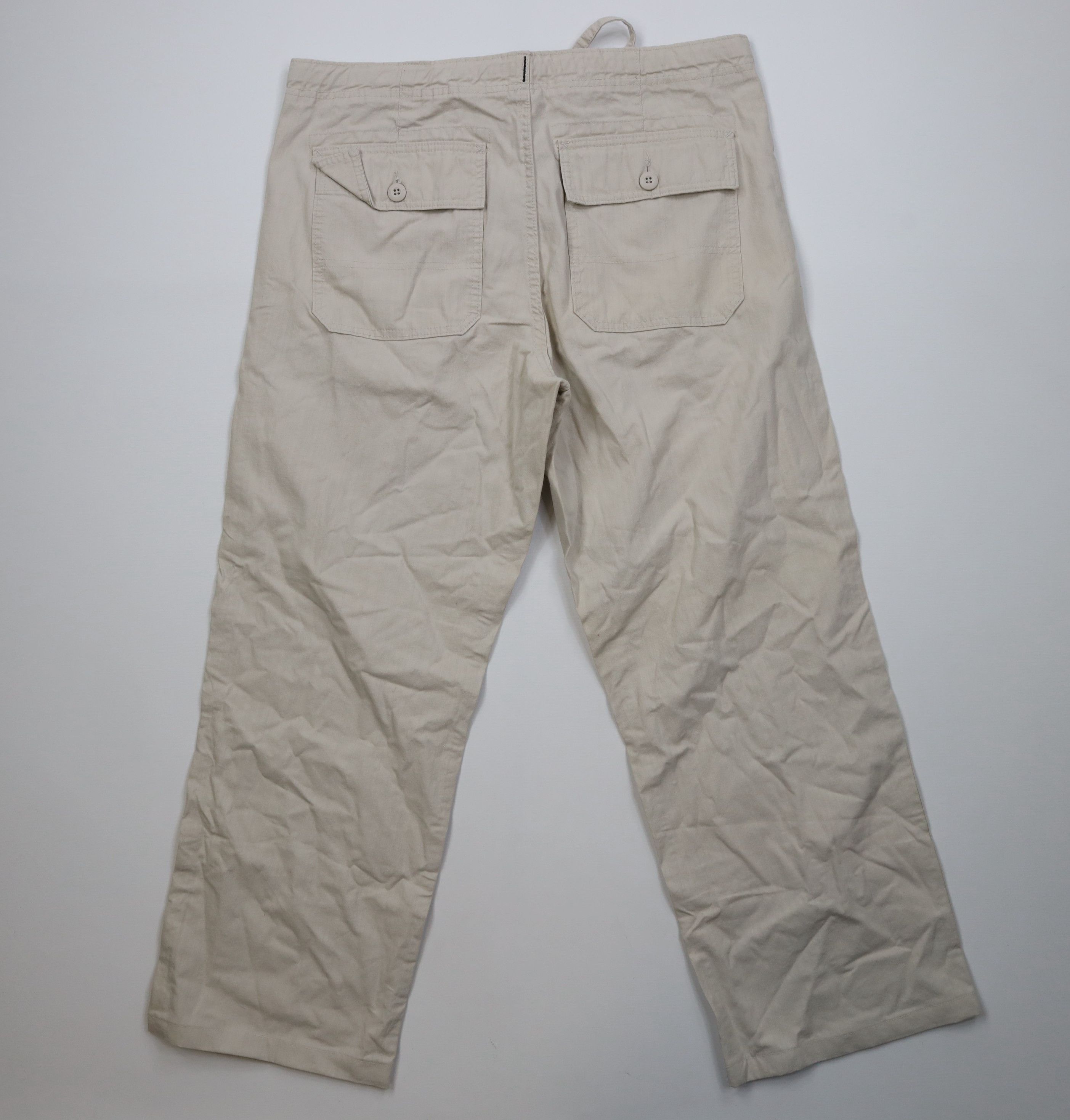 Gap Vintage Y2K 2001 Gap Fly Utility Wide Leg Pants Beige Cotton Size US 36 / EU 52 - 8 Thumbnail
