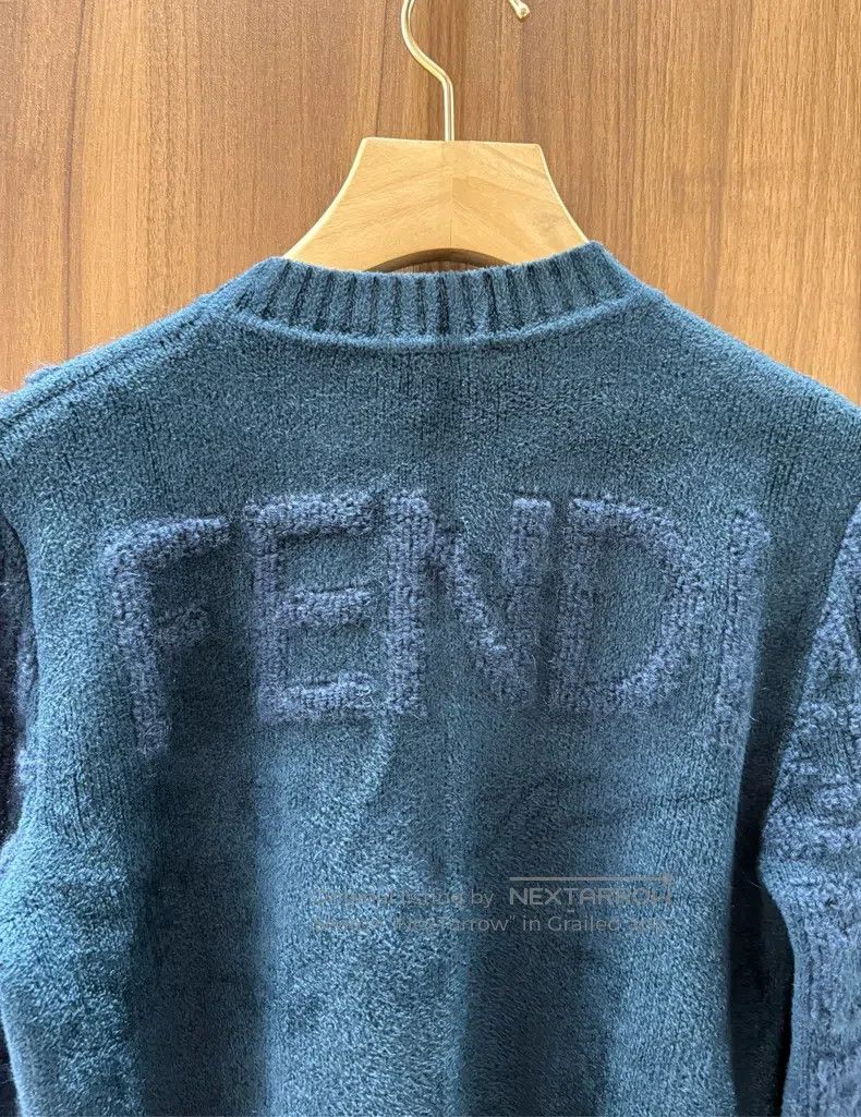 Fendi Fendi Navy Blue Full Print FF Sweater Size XXS / US 00 / IT 34 - 3 Thumbnail