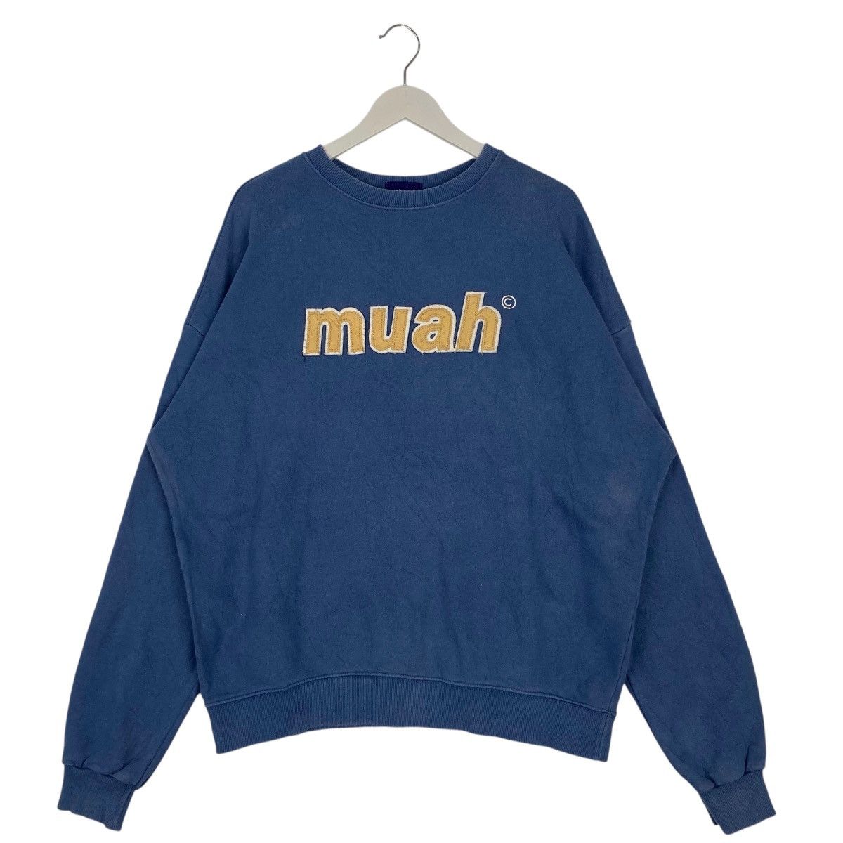 Other Vintage Muah Big Logo Printed Sweatshirt NavyBlue Size XL Size XL / US 12-14 / IT 48-50 - 1 Thumbnail