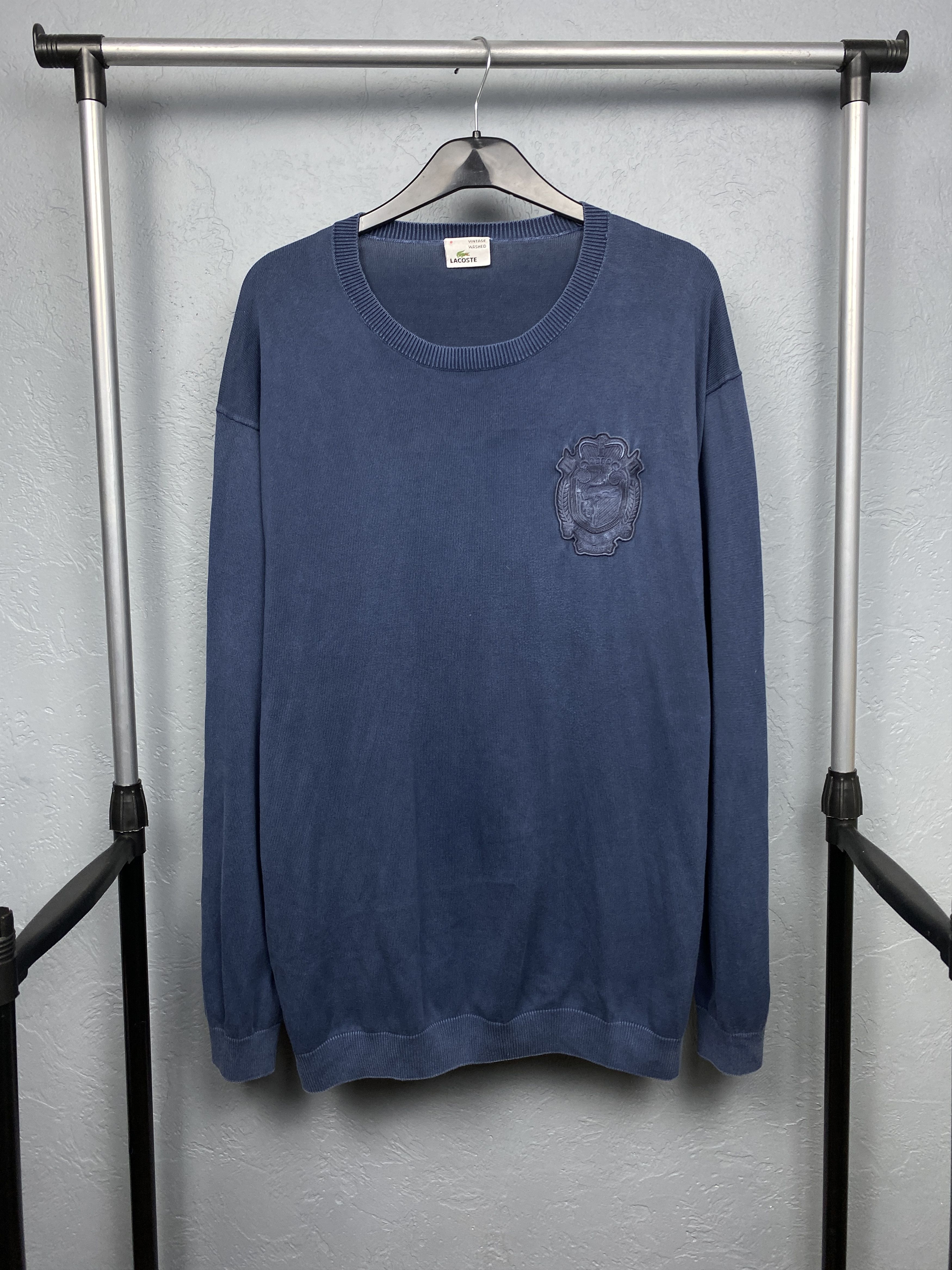 Lacoste Lacoste Vintage Washed Mens Crew Neck Sweater Size US XXL / EU 58 / 5 - 1 Thumbnail