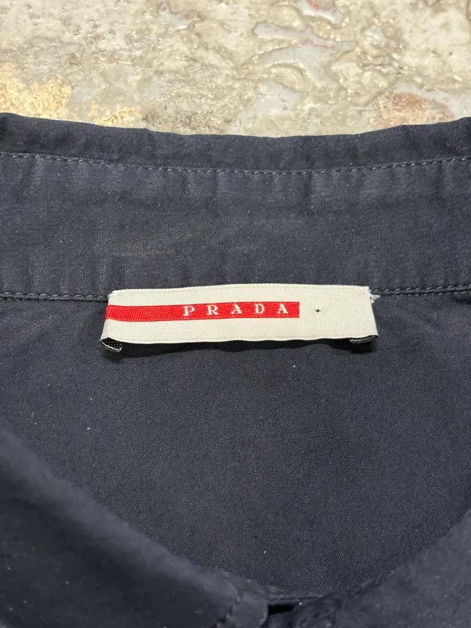 Designer × Prada × Vintage 2000s Prada Linea Rossa Navy Italian Shirt Size US S / EU 44-46 / 1 - 8 Thumbnail