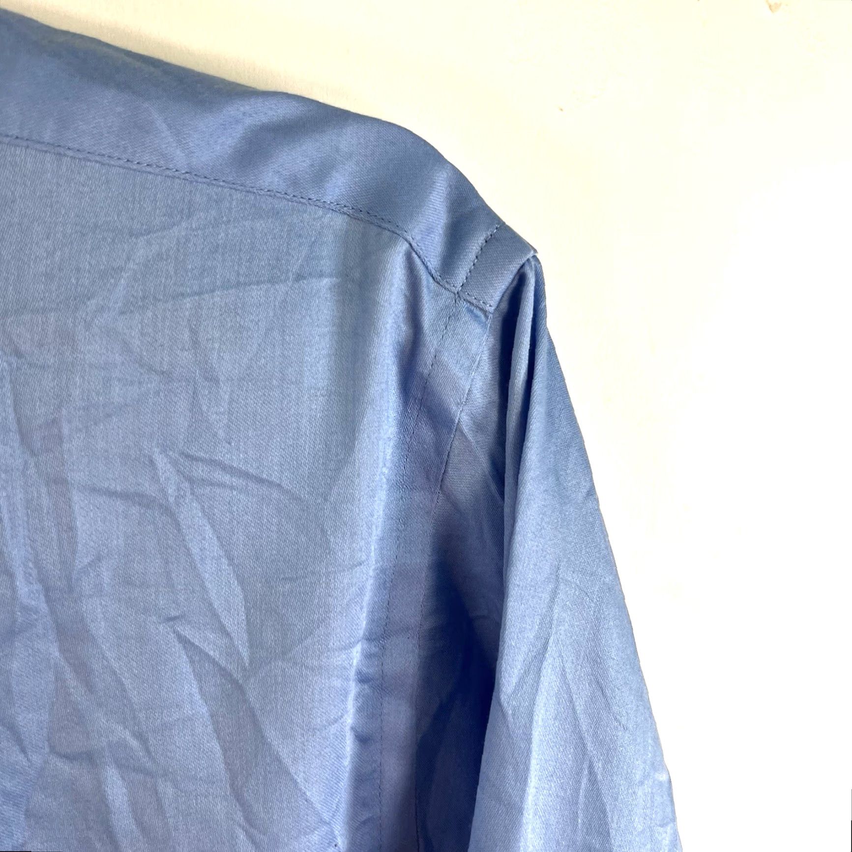 Vintage SYNRGY Button-Up Shirt Mens 20 / 36 Blue Long Sleeve Non-Iron Stretch Casual Business Size US XXL / EU 58 / 5 - 2 Thumbnail