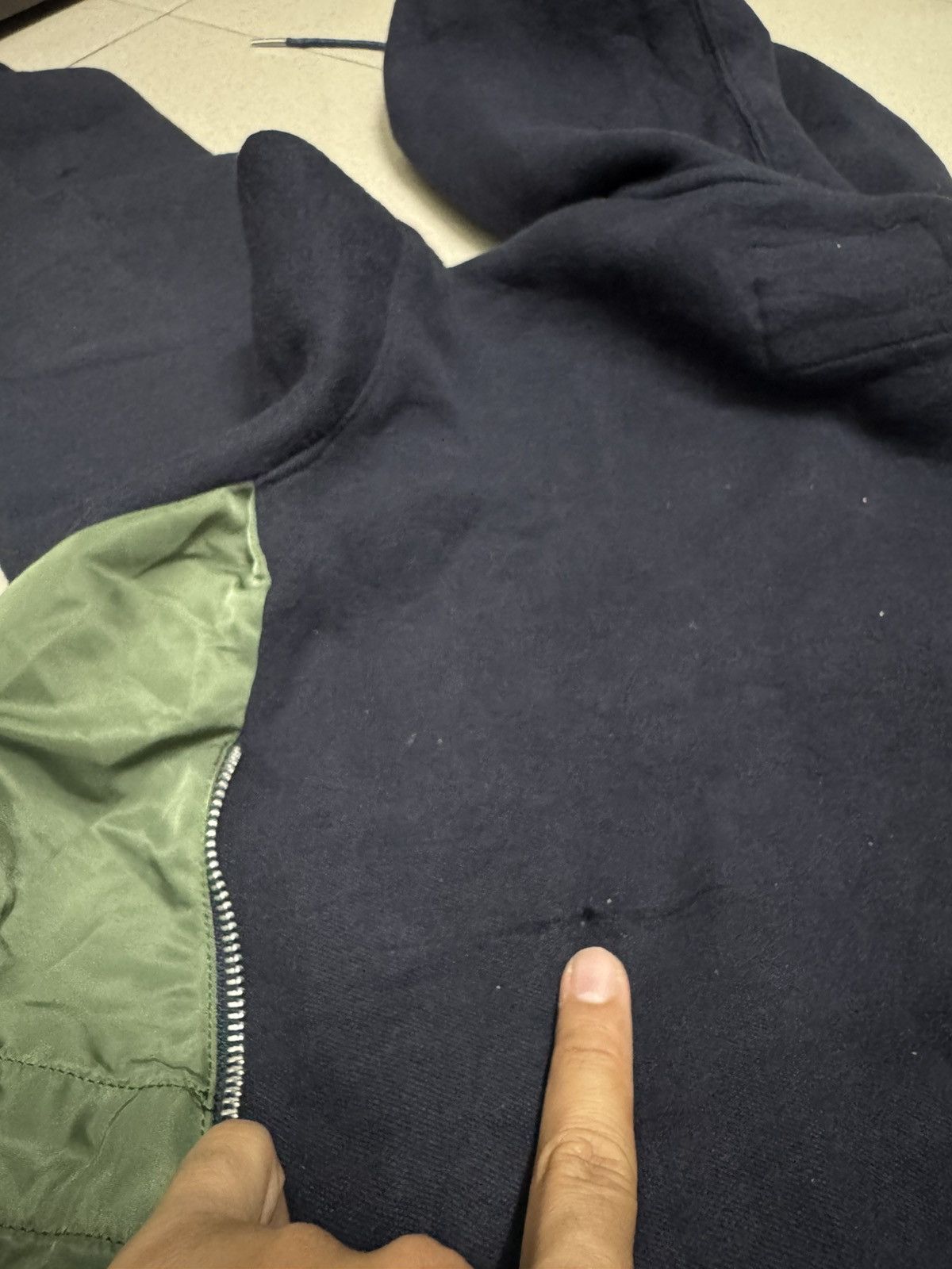 Sacai SACAI SCW-060 SPONGE SWEAT X MA-1 ZIPPER HOODIE Size US S / EU 44-46 / 1 - 12 Thumbnail