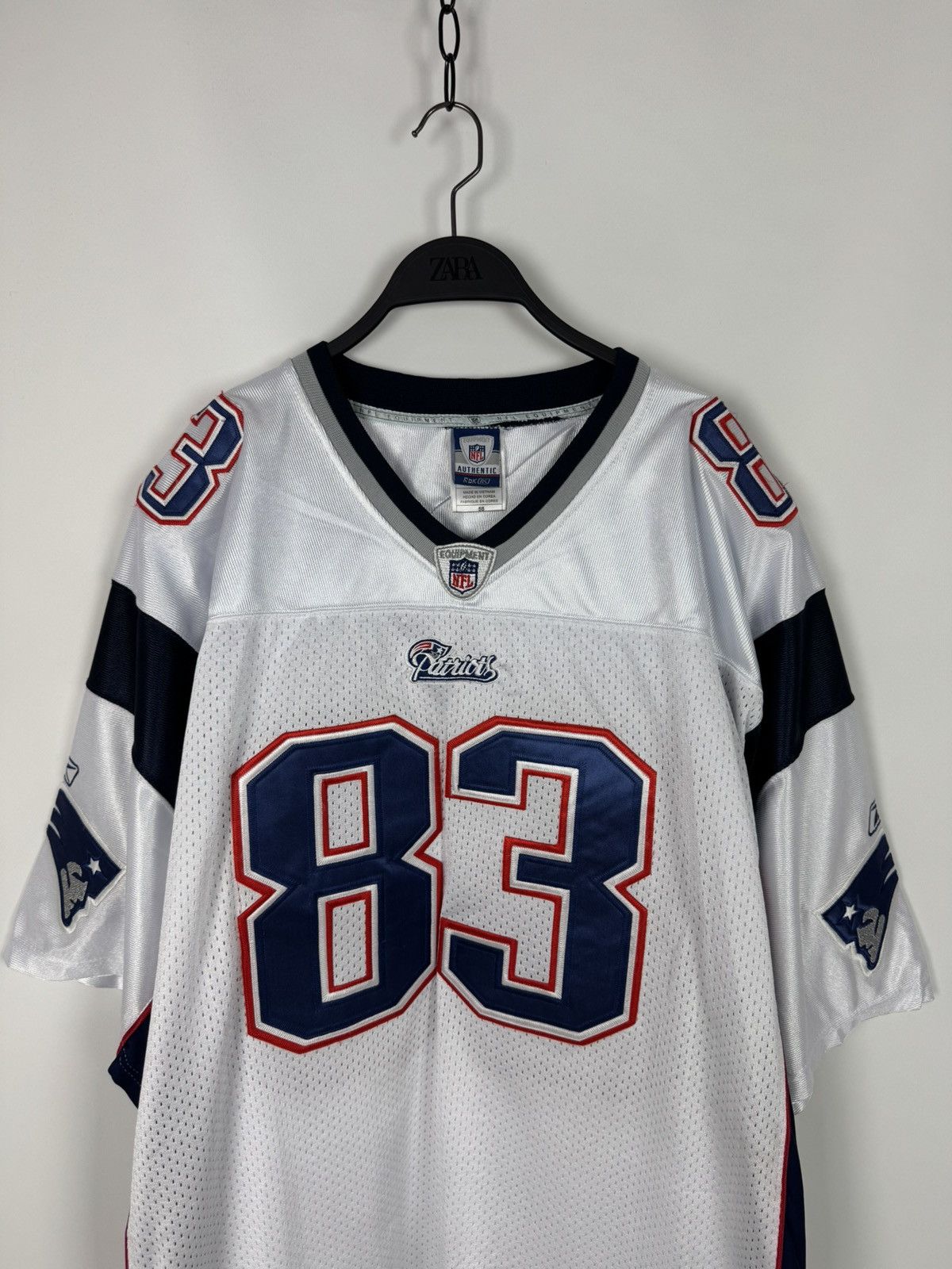 NFL × Reebok Reebok NFL Patriots #83 Welker Jersey Size US XL / EU 56 / 4 - 2 Thumbnail