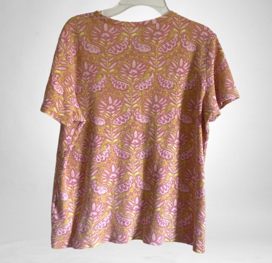 Basic Editions BASIC EDITIONS RELAXED FIT PAISLEY FLORAL SHORT SLEEVE SHIRT Size M / US 6-8 / IT 42-44 - 3 Thumbnail