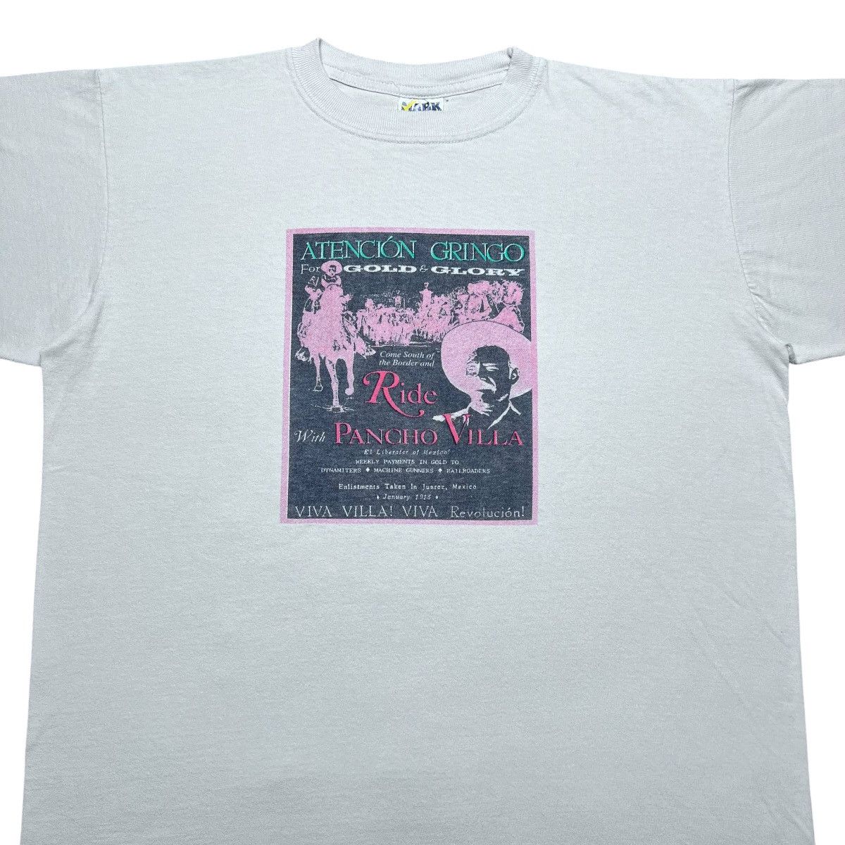 Other × Vintage Vintage 1990s Pancho Villa Atención Gringo Viva México Tee Size US L / EU 52-54 / 3 - 5 Thumbnail