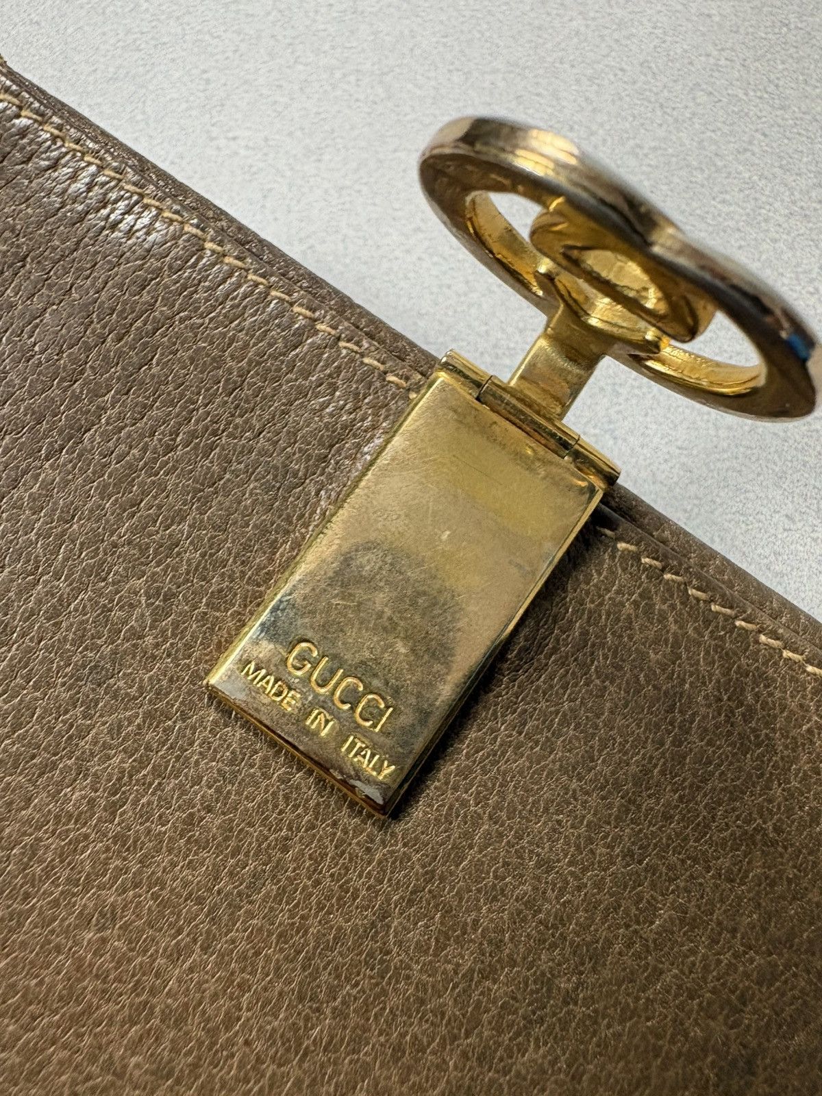 Gucci Vintage 90s Gucci GG Monogram Canvas Wallet Metal Logo Size ONE SIZE - 7 Thumbnail