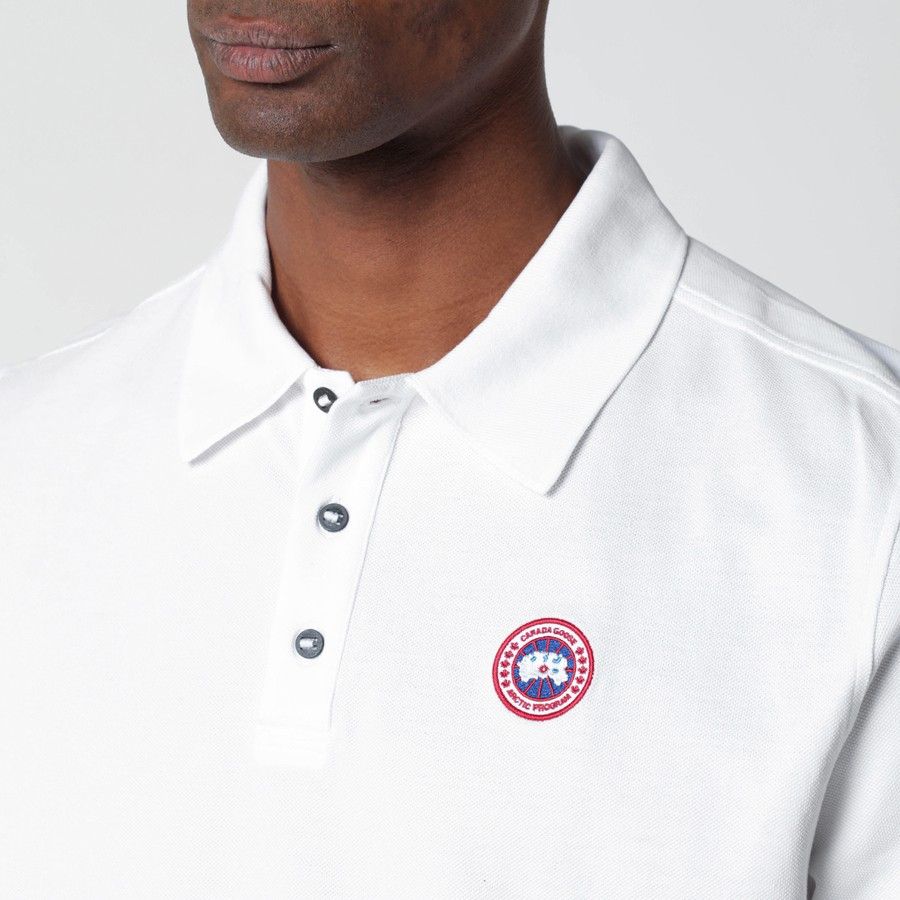 Canada Goose o1d2blof0226 Polo Shirt With Patch Logo in White Size US L / EU 52-54 / 3 - 4 Thumbnail