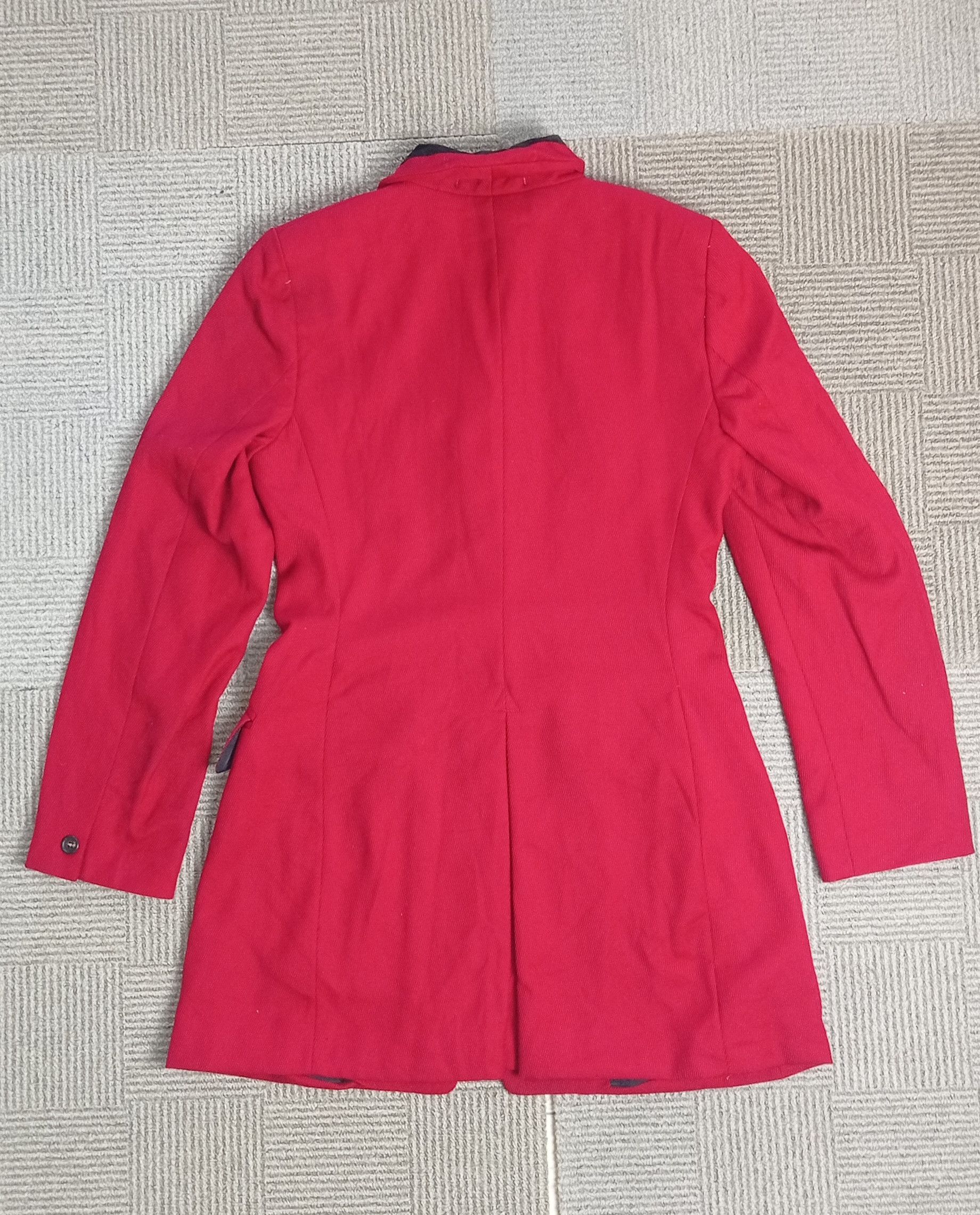 Burberry Vintage 80s Burberrys Wool Jacket Red Made in England Size S / US 4 / IT 40 - 3 Thumbnail