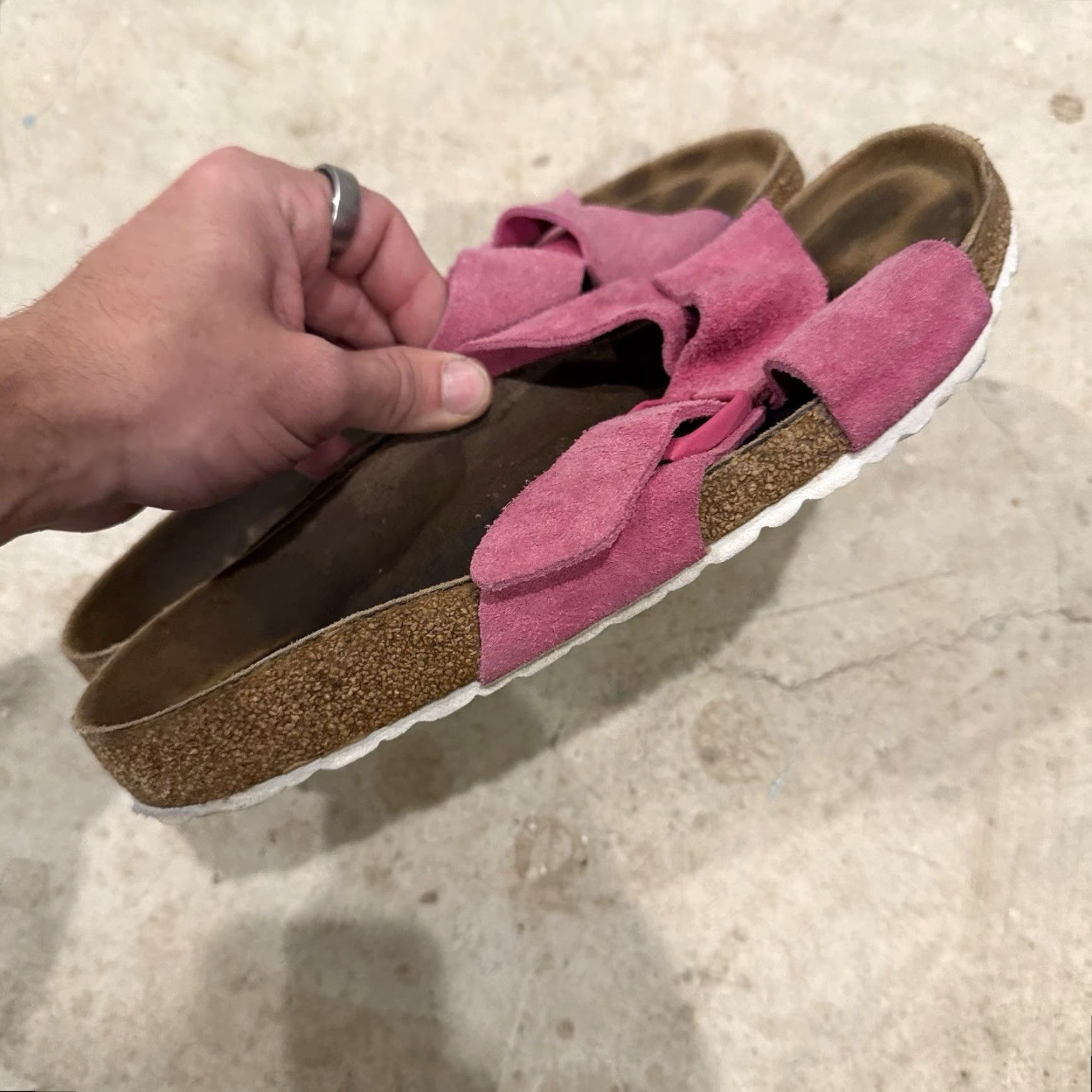 Birkenstock Birkenstock Siena Sandals Womens 11 EU 42 Narrow Suede Fuchsia Slide Slip On Sandal Womens Shoes Birkenstock Siena Y23-236 Size US 11 / IT 41 - 3 Thumbnail