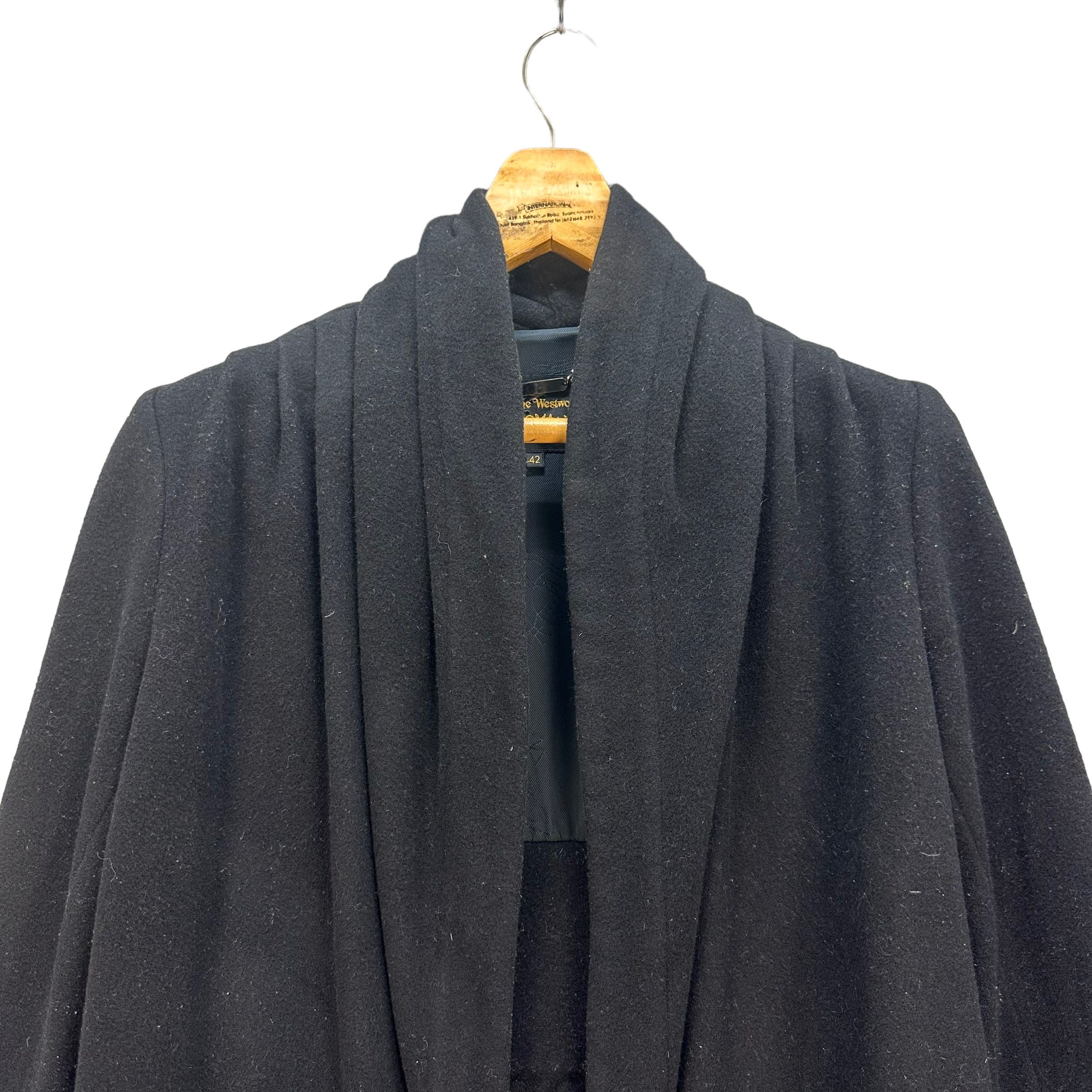 Vivienne Westwood VIVIENNE WESTWOOD ANGLOMANIA BUTTONLESS BELTED COAT 8214-215 Size M / US 6-8 / IT 42-44 - 3 Thumbnail