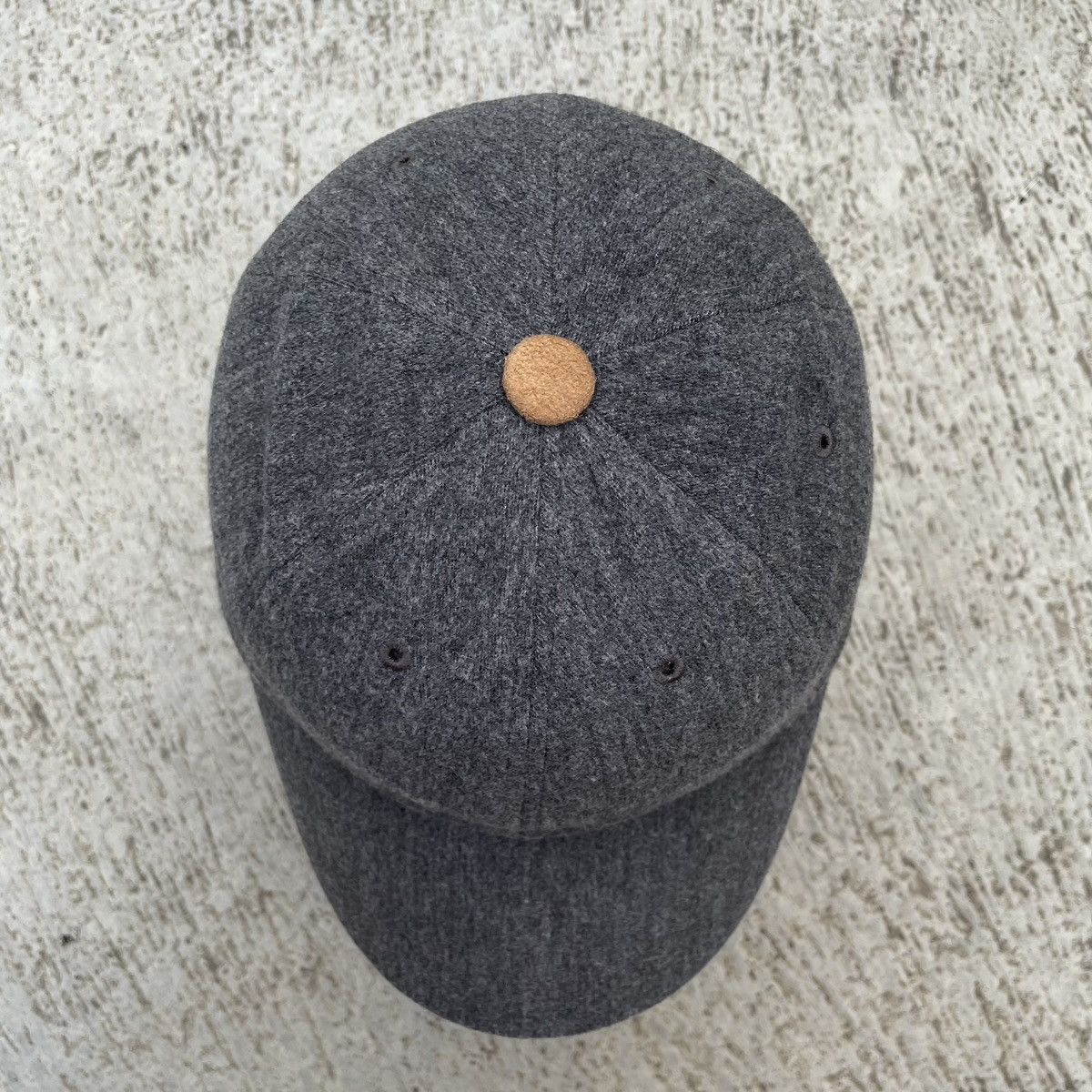Japanese Brand Blank gray unique fabric hat with brown under visor Size ONE SIZE - 8 Thumbnail