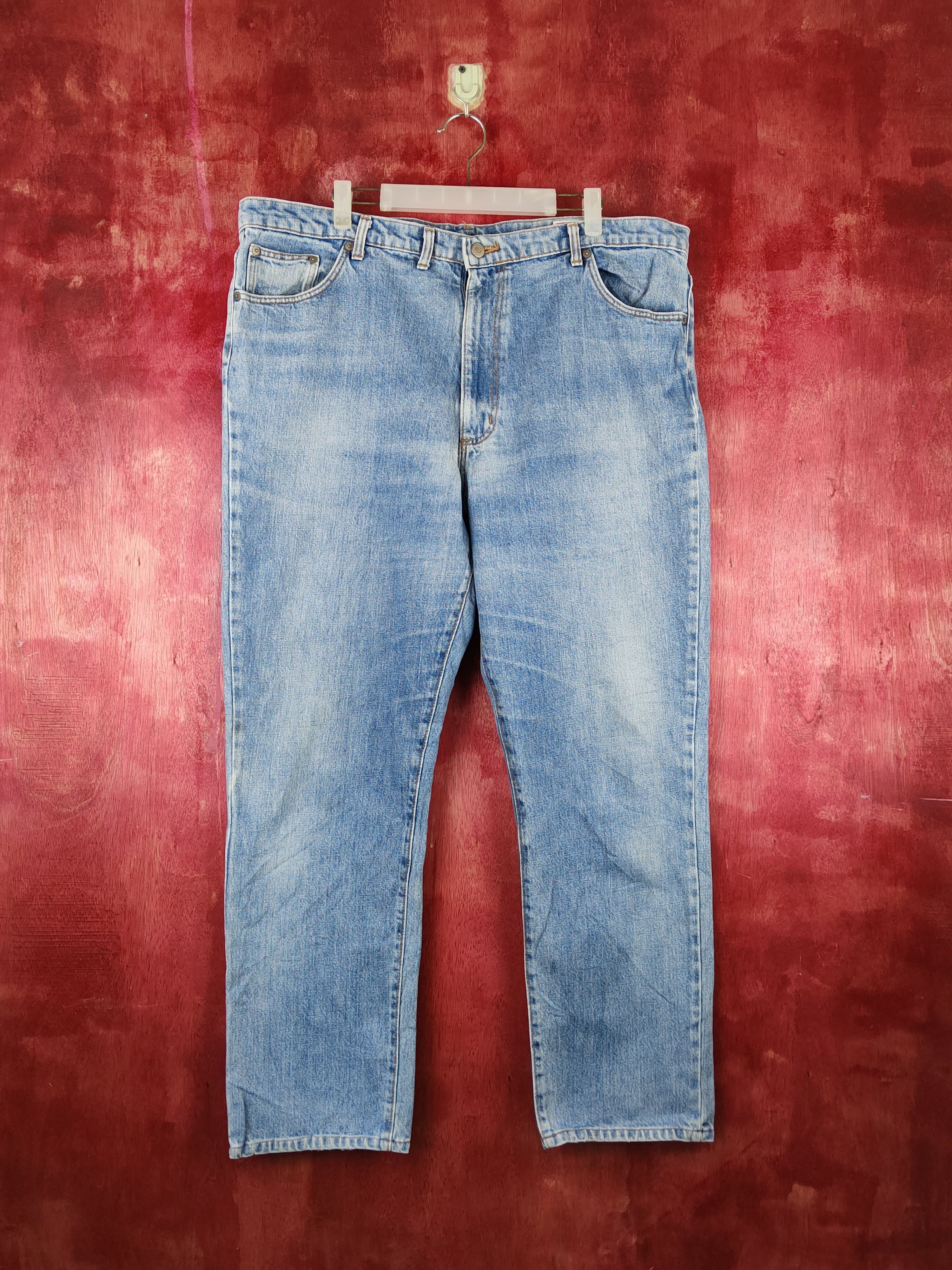 Faded Glory Wrangler Blue Faded jeans vintage Denim #S1480 Size US 41 - 1 Thumbnail